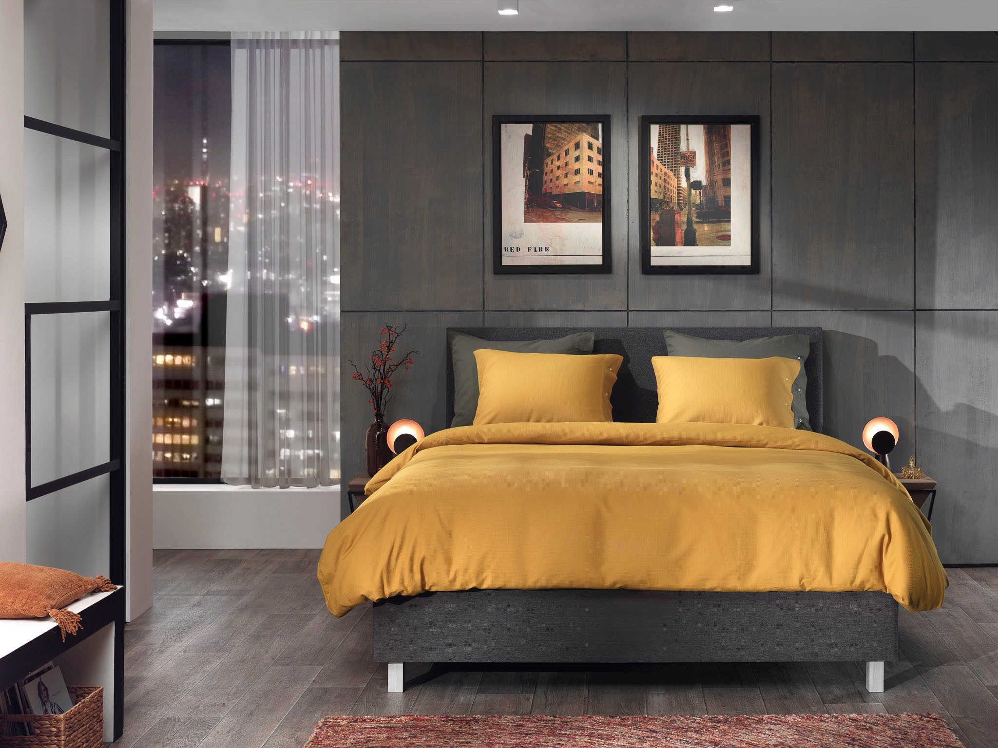 YELLOW Bettwäsche Cialda, Renforcé, 2 teilig, Uni Design, 100% Baumwolle ab 135x200 cm.