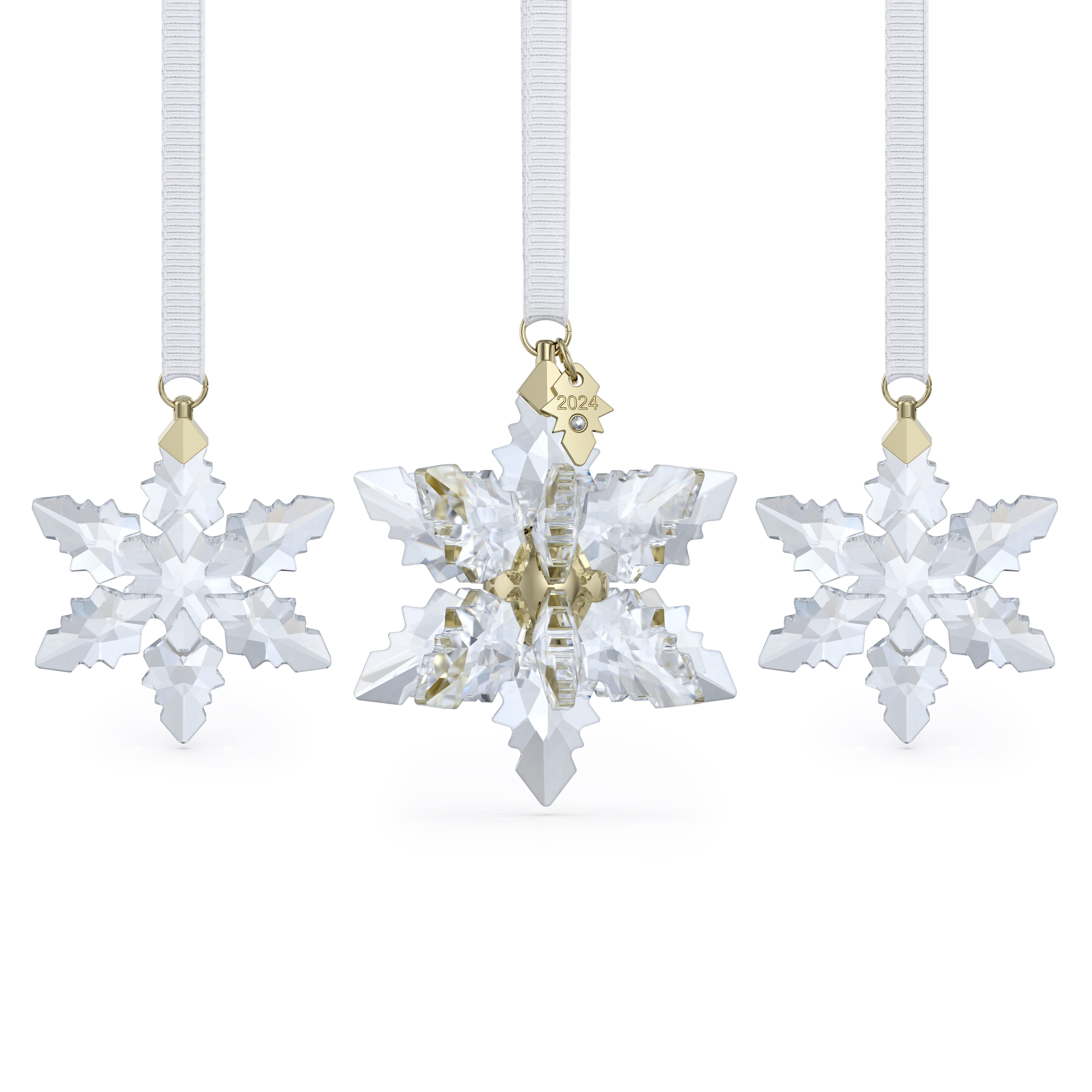 Swarovski Dekohänger Sammelfigur Multipack Annual Edition 3D Ornament Set 2024 (Set, 3 St), Swarovski® Kristall