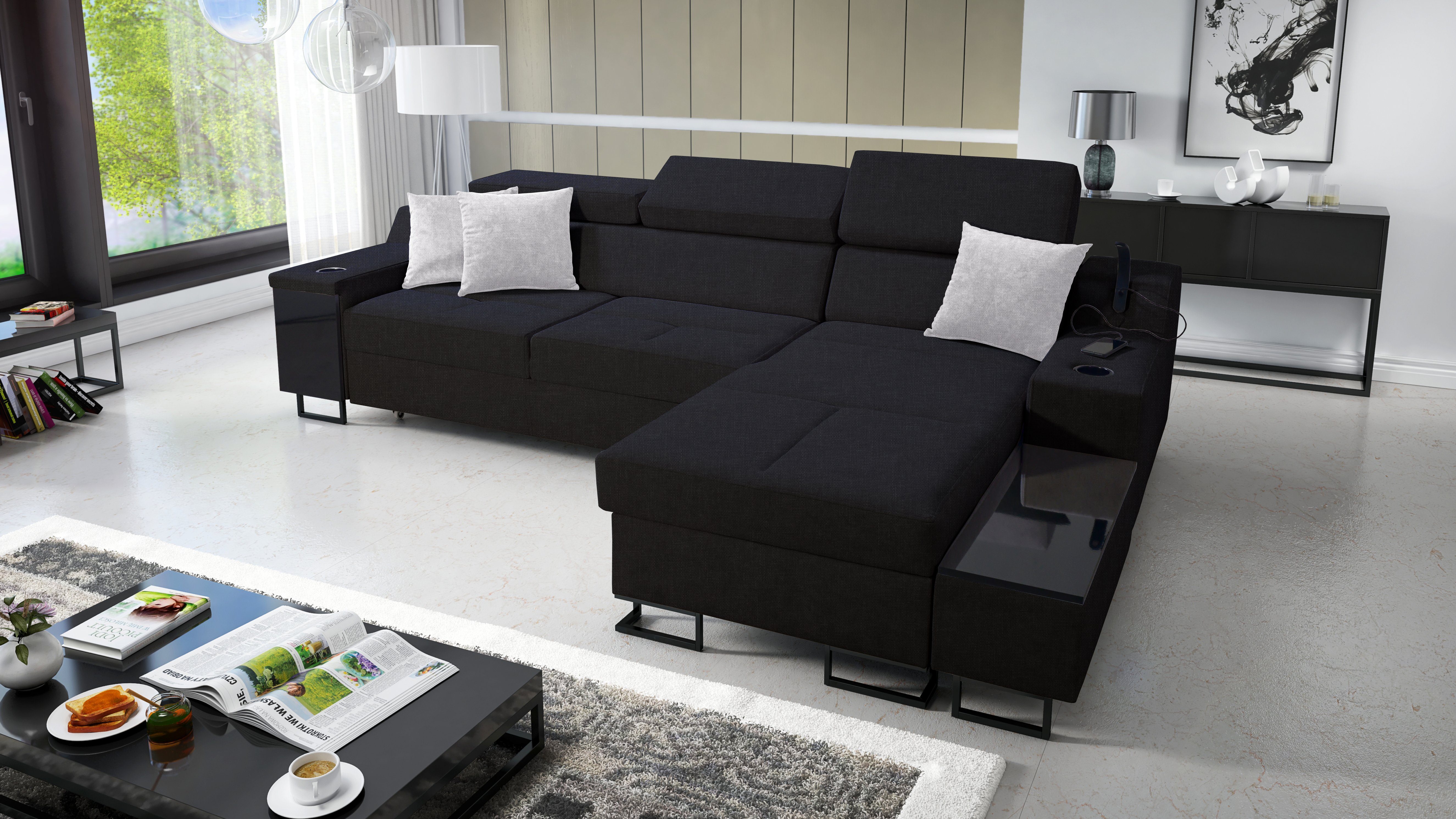 Ecksofa & Moderne I das Wohnzimmer Schlaffunktion Aria Bettkasten Maxi: für SAWANA14 Best for Home
