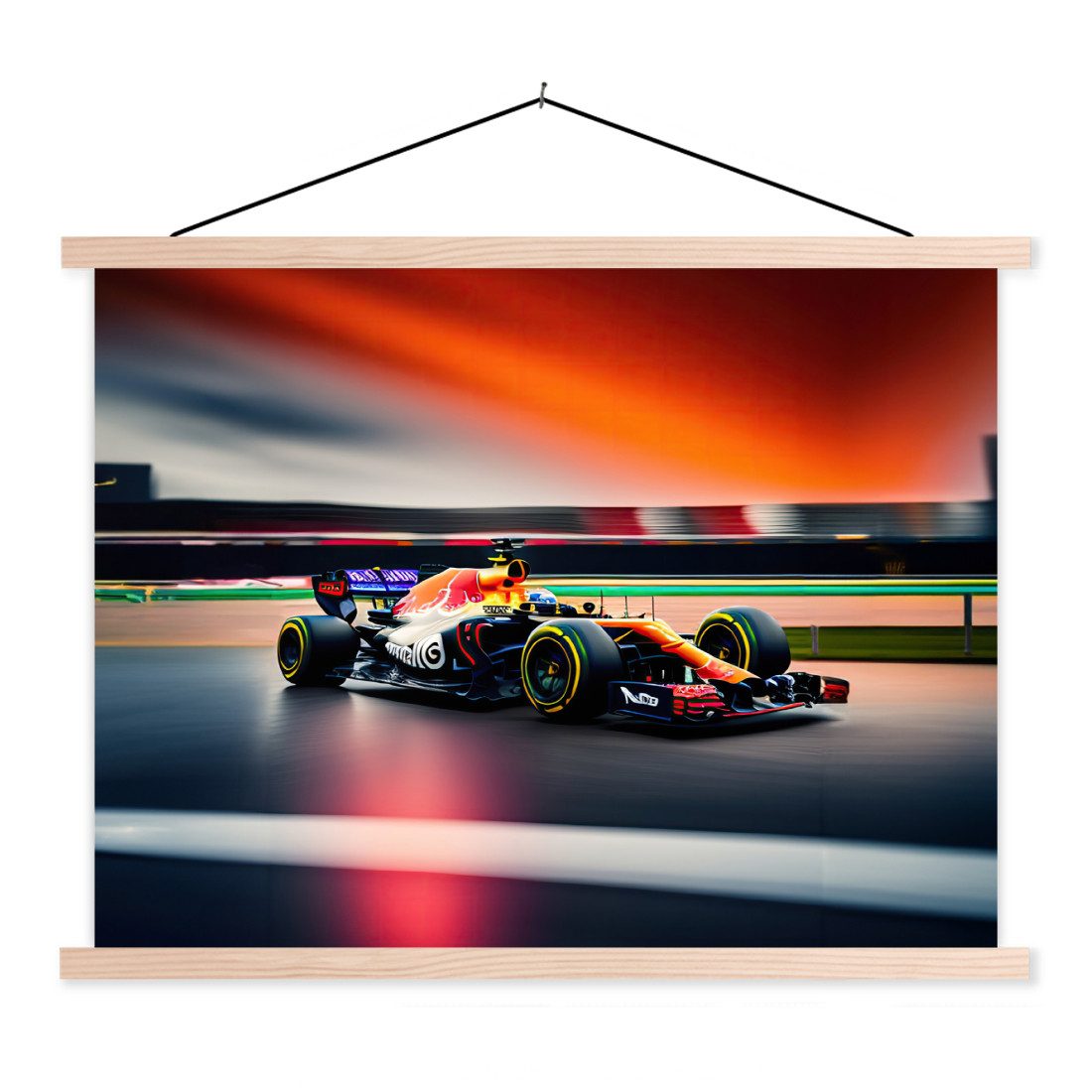 Poster Auto - Formel 1 - Rennstrecke - Rennwagen