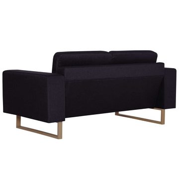 furnicato 2-Sitzer 2-Sitzer-Sofa Stoff Schwarz