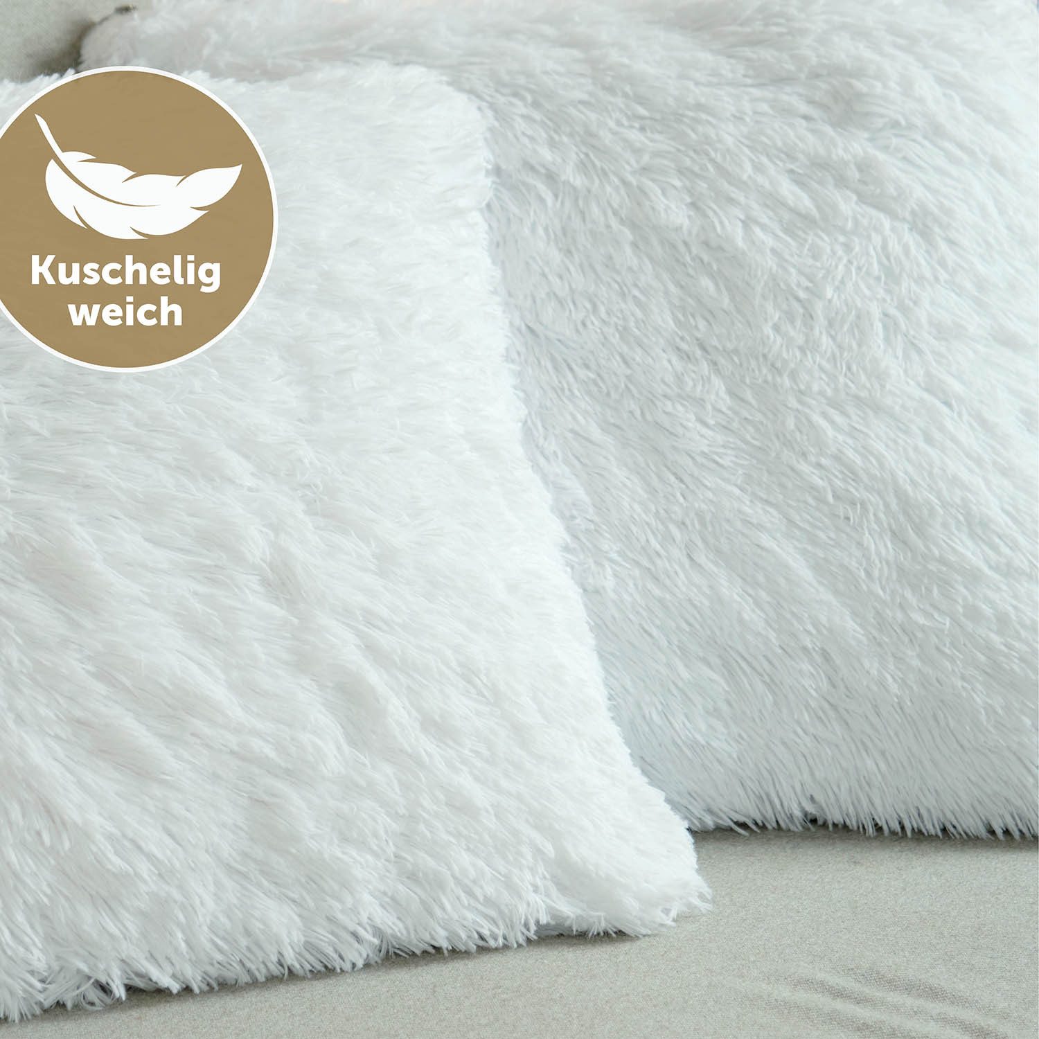 Blumtal Kissenbezug Kunstfell Kissen mit stabilem günstig online kaufen