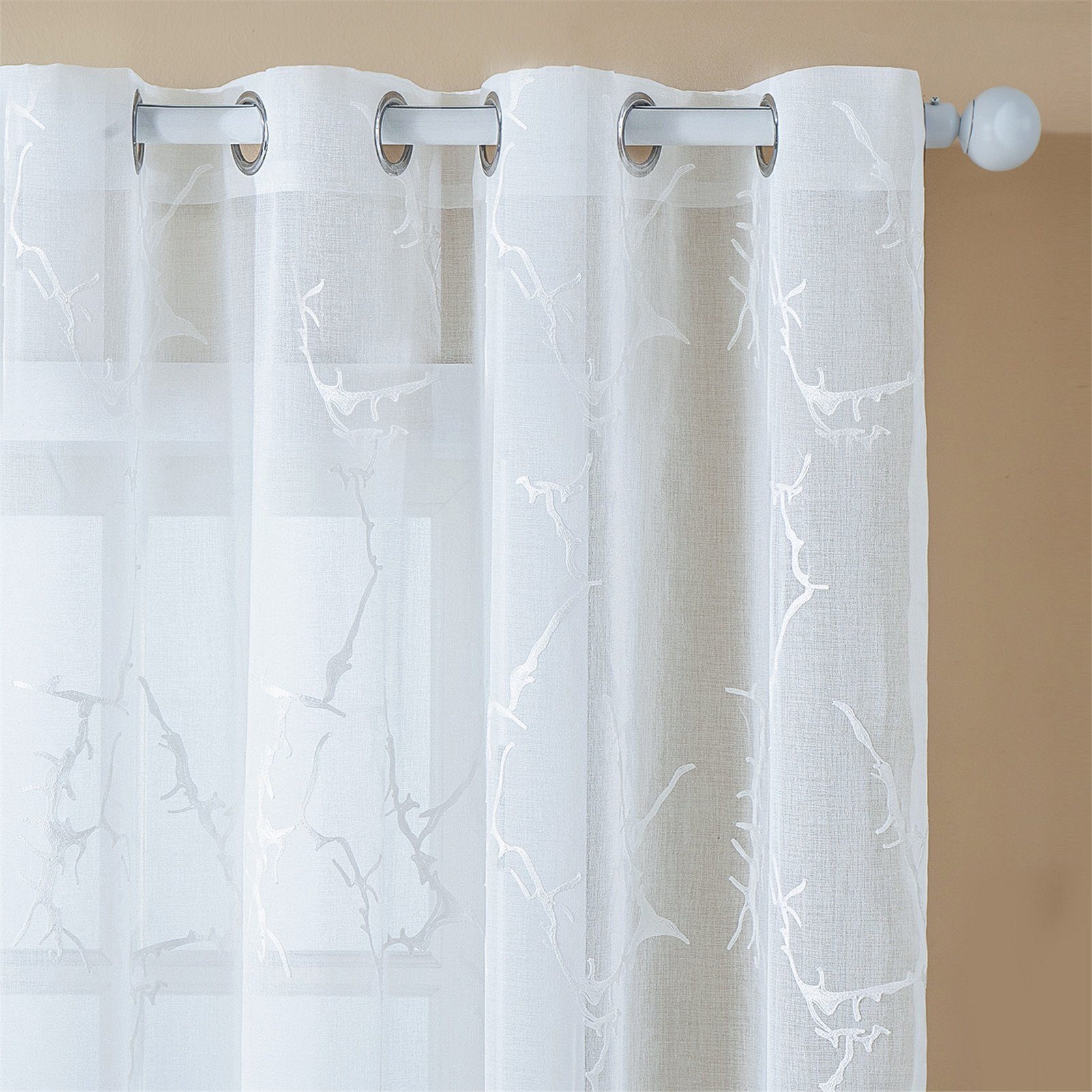 BYSURE Gardine, Ösen (2 St), halbtransparent, günstig online kaufen