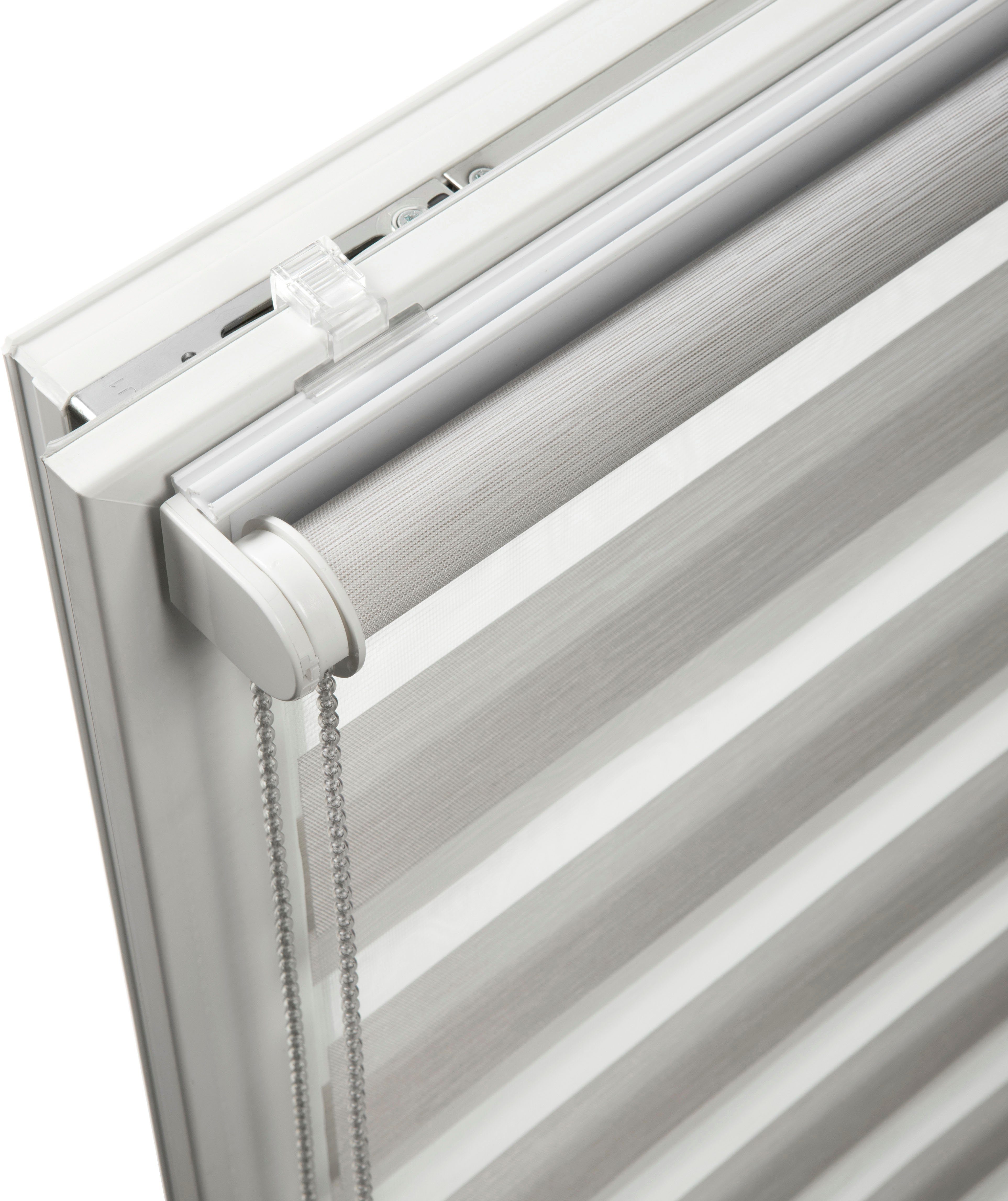 Doppelrollo Tilda, SCHÖNER WOHNEN-Kollektion, transparent, mit Bohren/ohne Bohren, freihängend, Klemmfix, geklemmt, silberne oder weiße Rollo-Technik