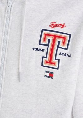 Tommy Jeans Kapuzensweatjacke TJM REG MODERN SPORT T ZIPTHRU mit großer Logostickerei hinten