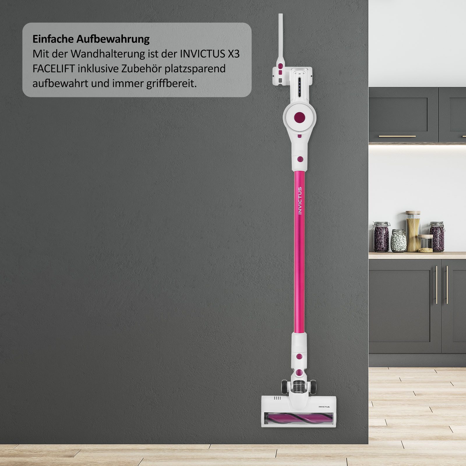 Genius Handstaubsauger INVICTUS X3 Kabelloser Staubsauger, Set 11-tlg., Facelift, 160,00 W, beutellos, kabellos