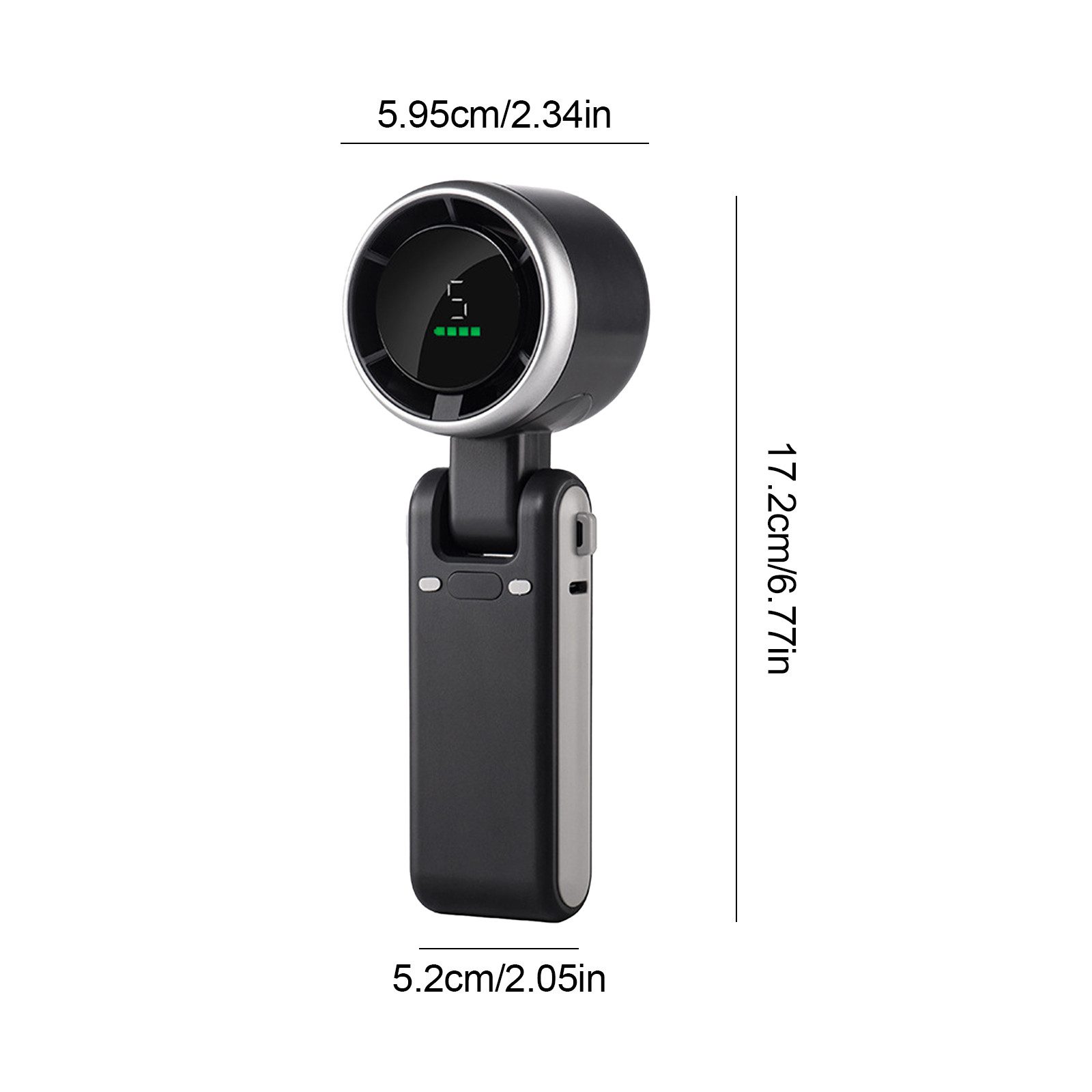 REDOM Handventilator Mini Turbo Handventilator 5 Windstufen faltbar, USB-C Aufladung tragbarer Ventilator für Reisen Büro Outdoor