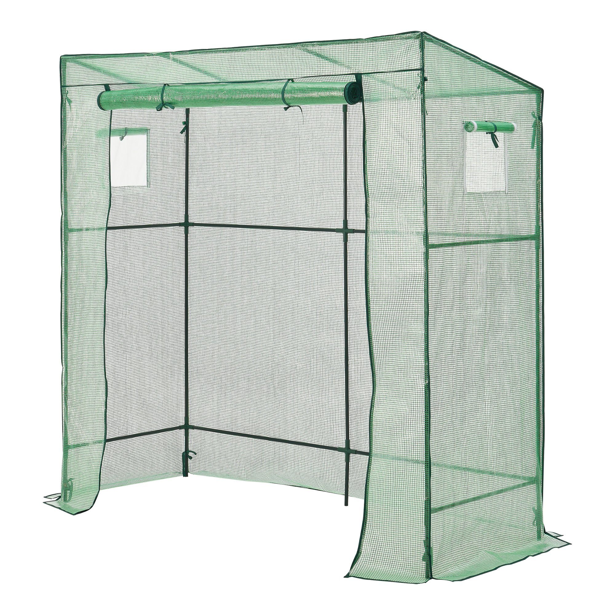 en.casa Gewächshaus, Vlaardingen Foliengewächshaus 198x78x200cm Grün günstig online kaufen