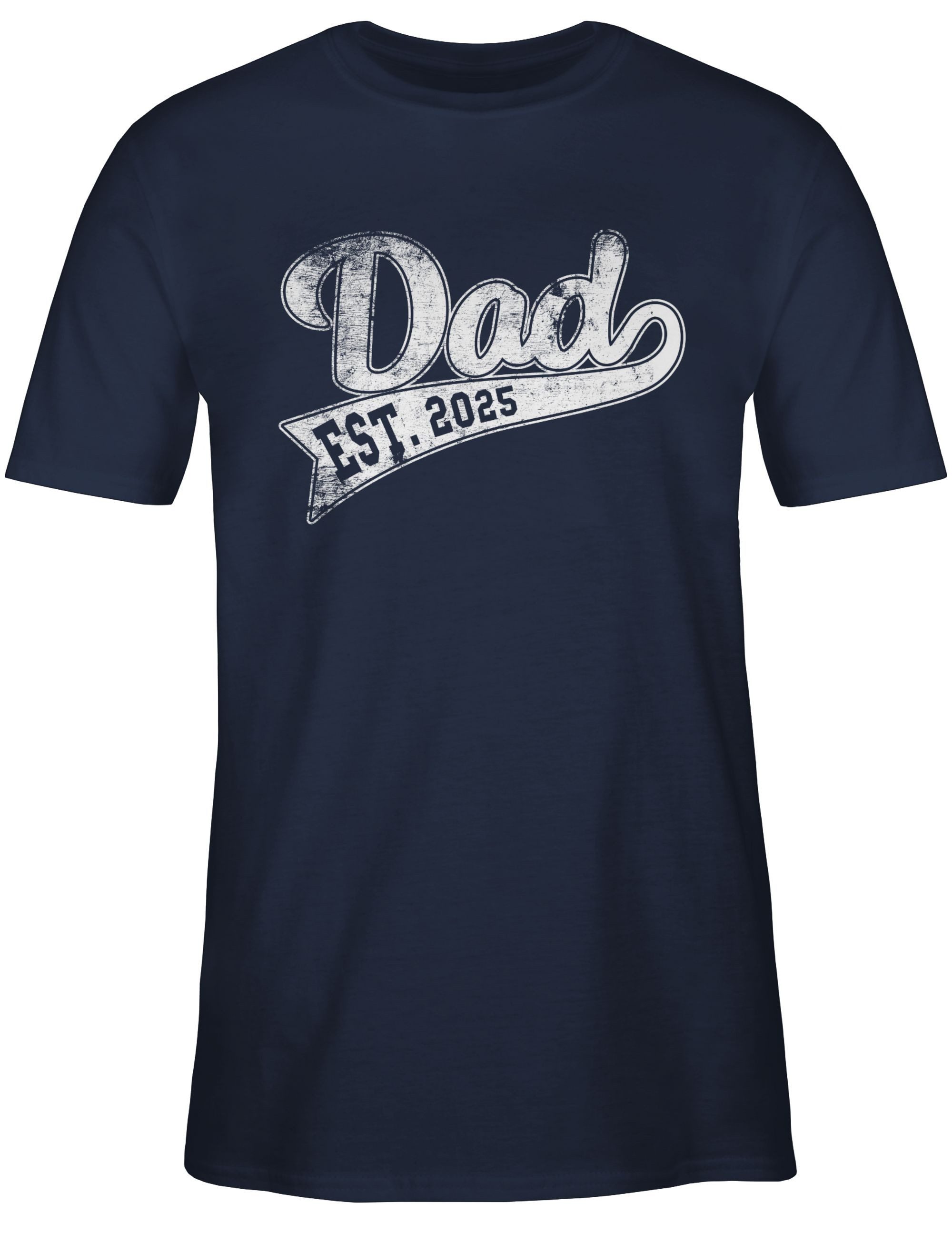 Shirtracer T-Shirt Dad Est. 2025 I Werdender Papa Vatertag Geschenk für Papa