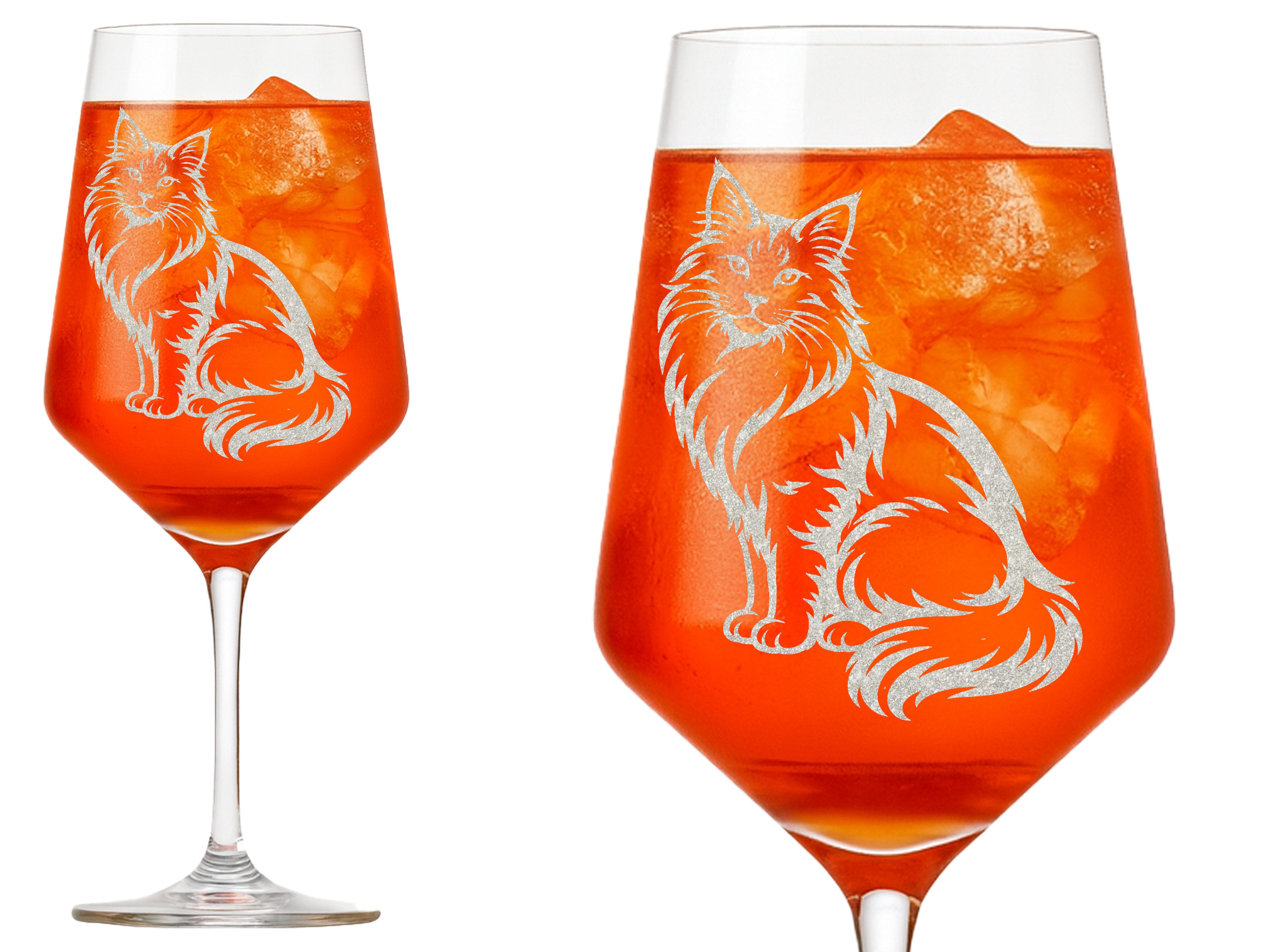 Valhalla Weinglas Maine-Coon Katze Gravur 350 ml spülmaschinenfest, 1-tlg., Glas, Atemberaubende Darstellung