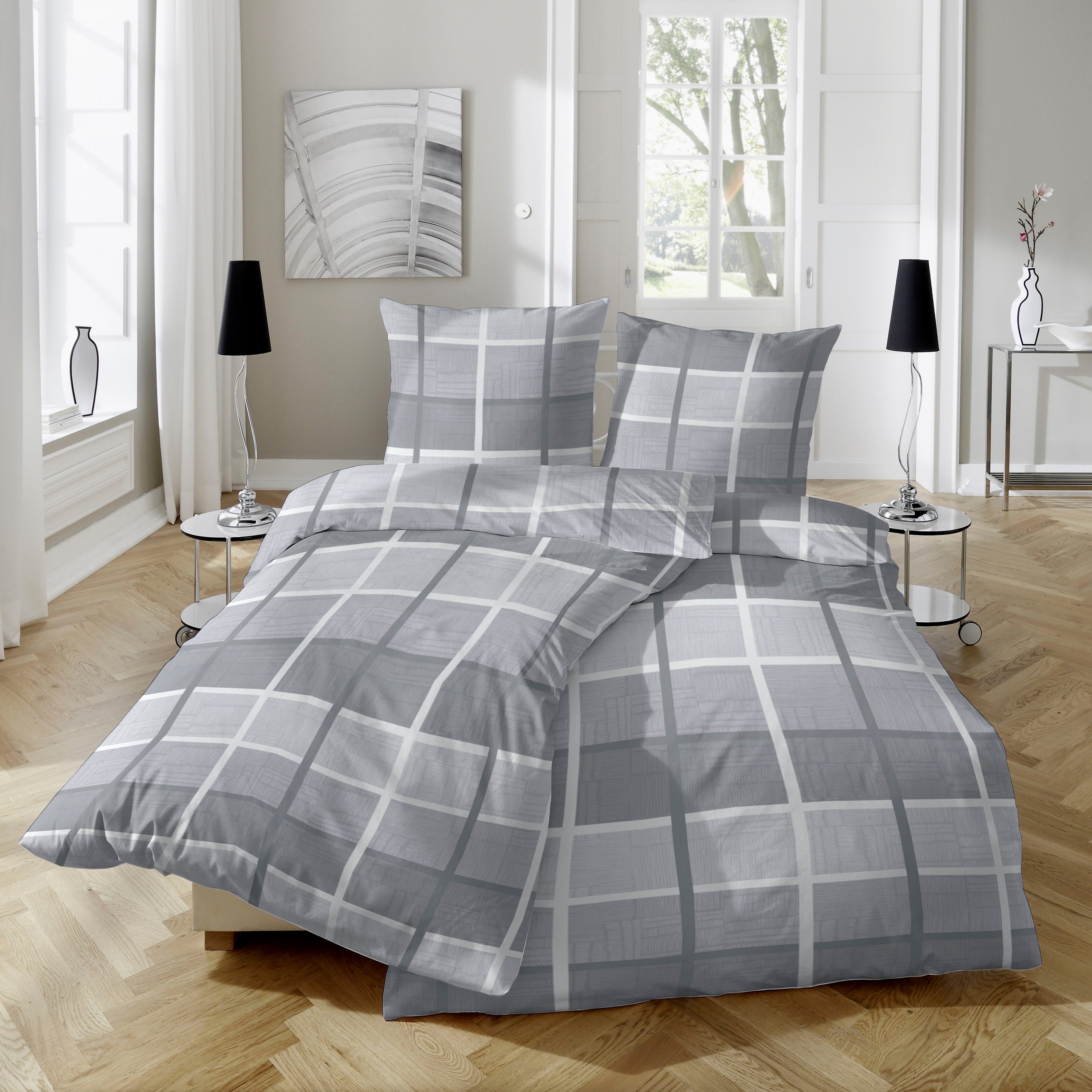 Primera Bettwäsche Biber-Bettwäsche Ruutu, Biber, 2 teilig, mit einem klass günstig online kaufen