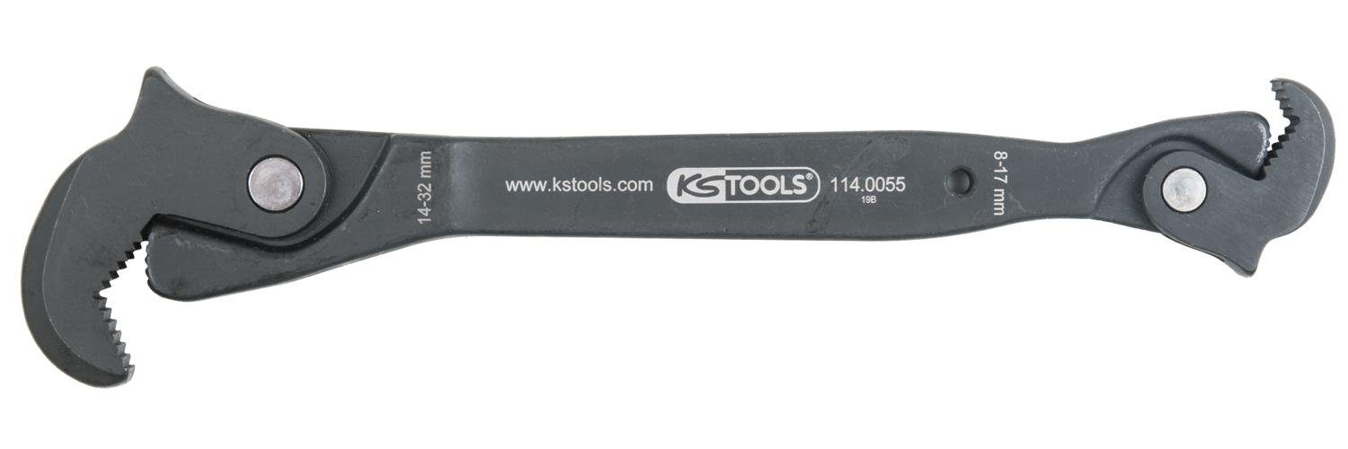 KS Tools Maulschlüssel Einhand-Multifunktions-Schlüssel, 8-17/14-32mm