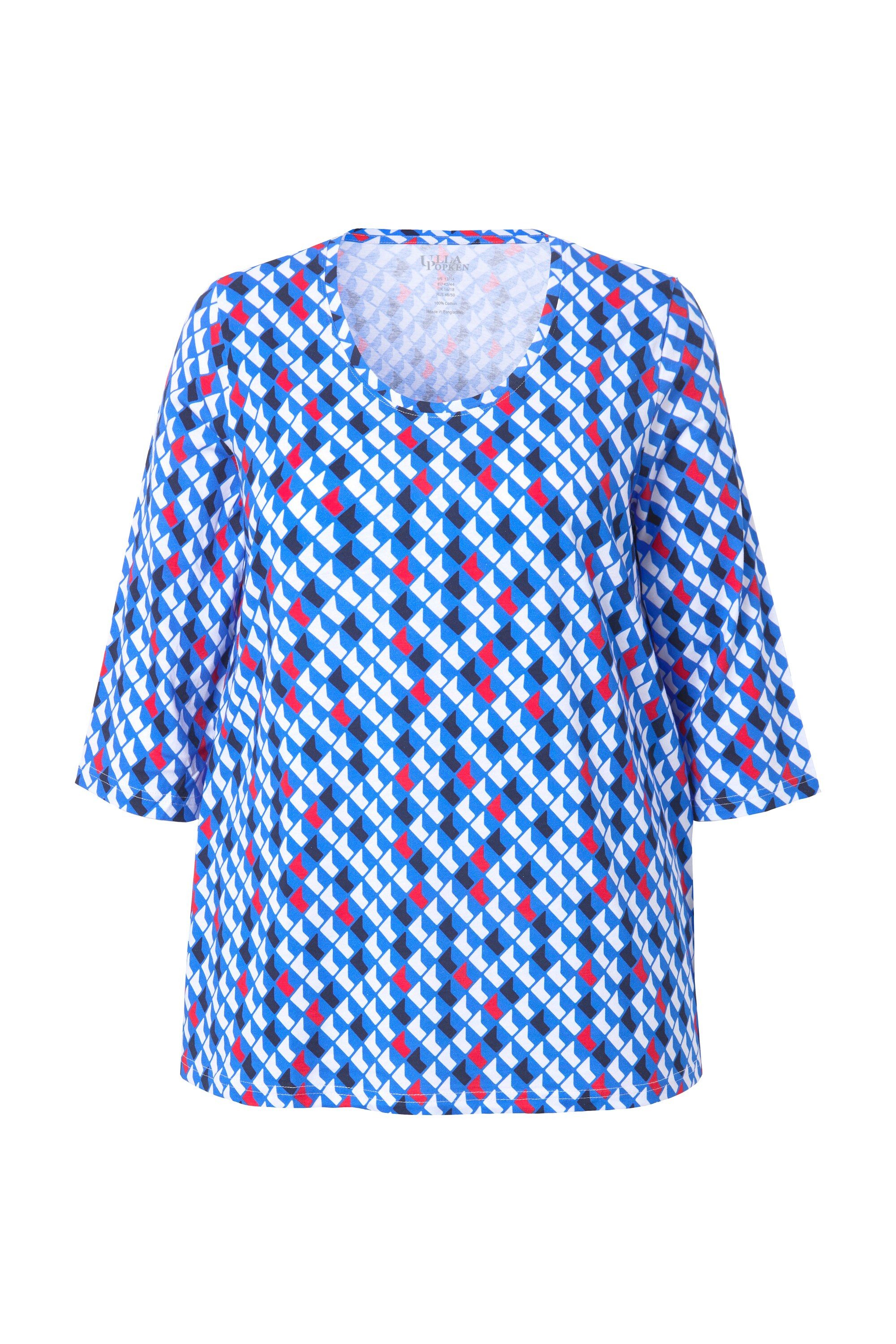Ulla Popken Longshirt Shirt bedruckt A-Linie günstig online kaufen