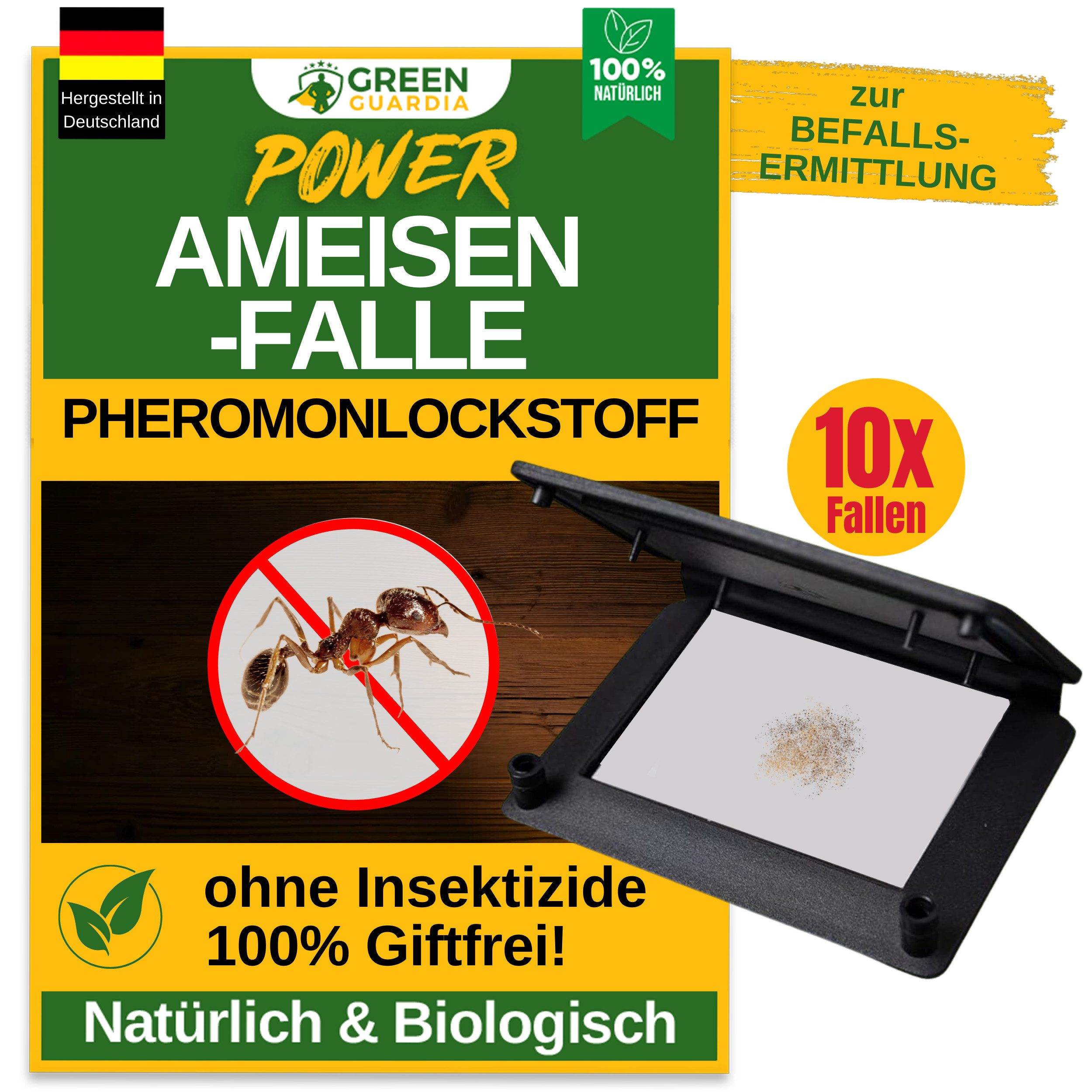 Insektenfalle Ameisen Falle mit Pheromon-Lockstoff - insektizidfrei