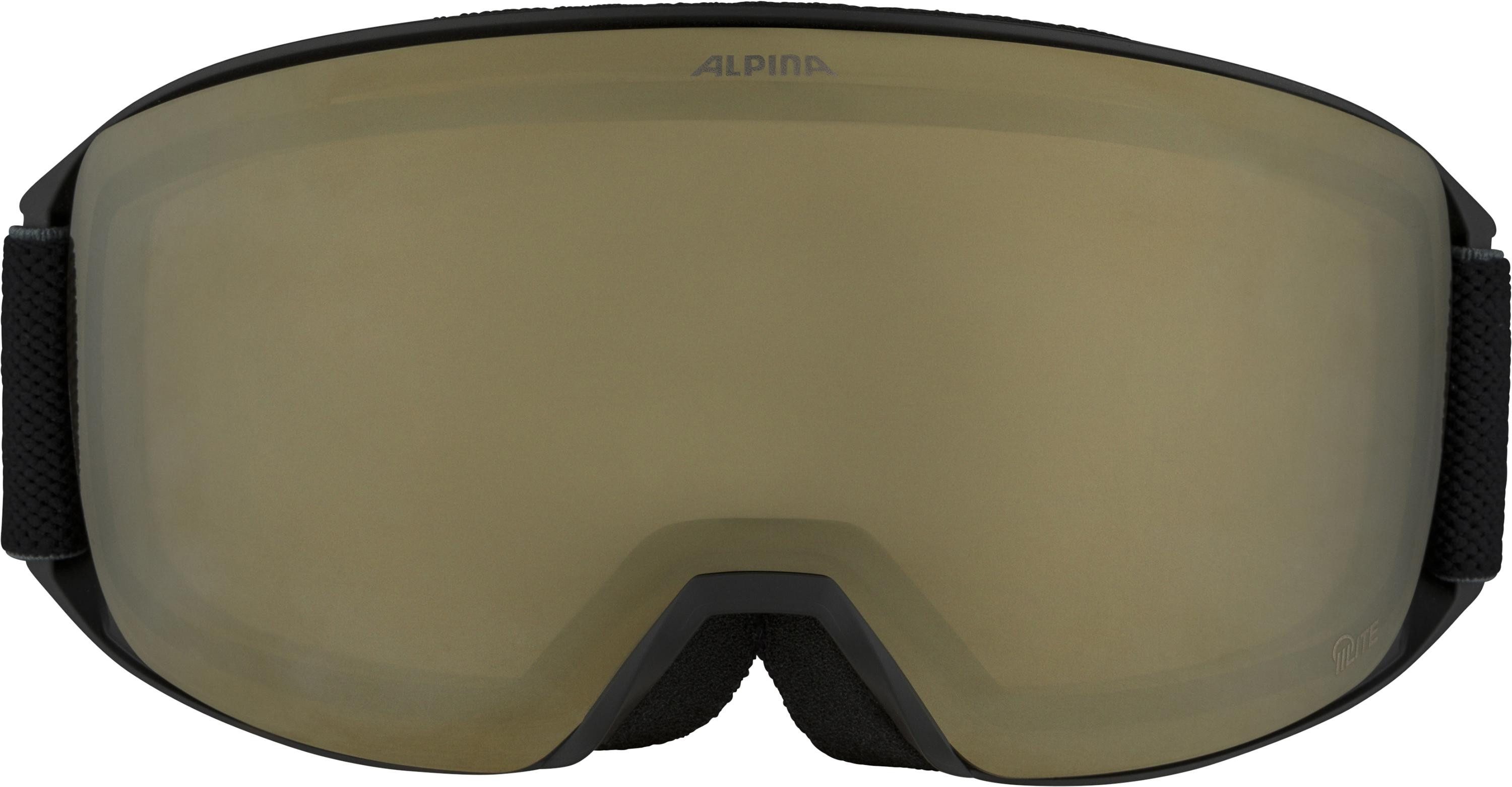 Alpina Sports Skibrille NAKISKA Q-LITE BLACK MATT, HM Scheibe kontrastverstärkend und verspiegelt