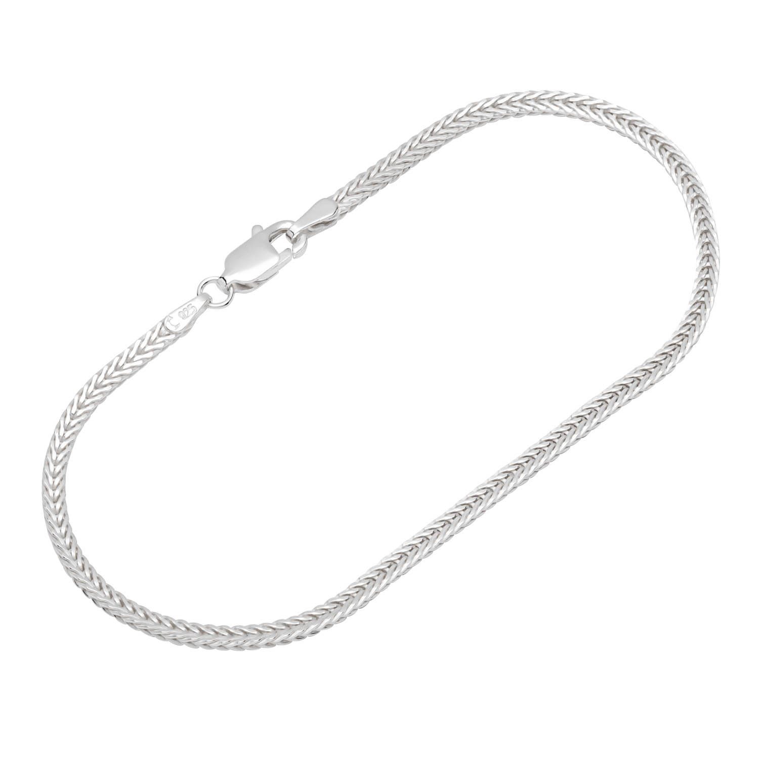 Silberarmband Armband 925 Sterling Silber 18cm Fuchsschwanzkette