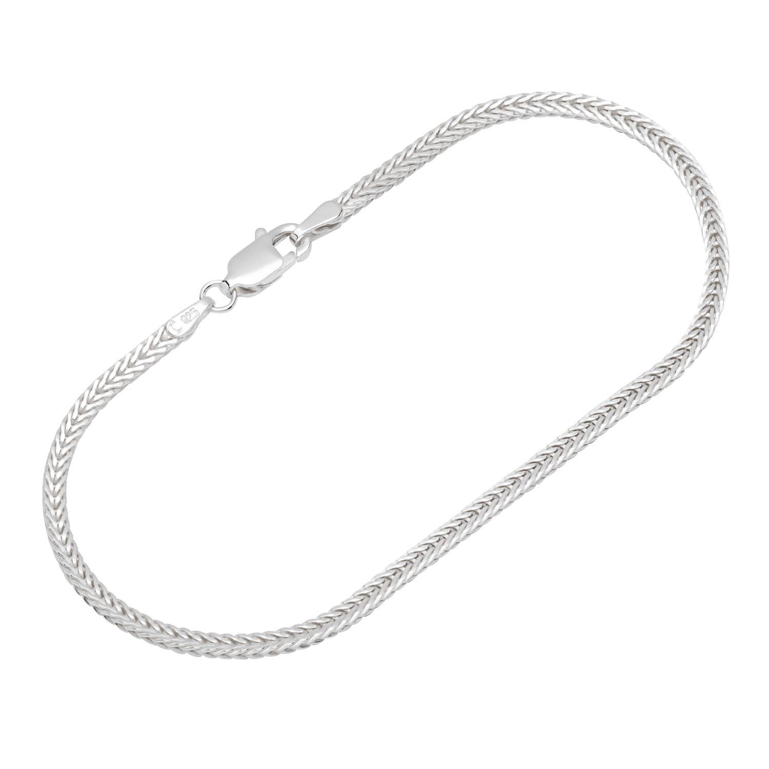 in Fuchsschwanzkette NKlaus 925 Silber (1 Germany Made Silberarmband Sterling Stück), Armband 18cm