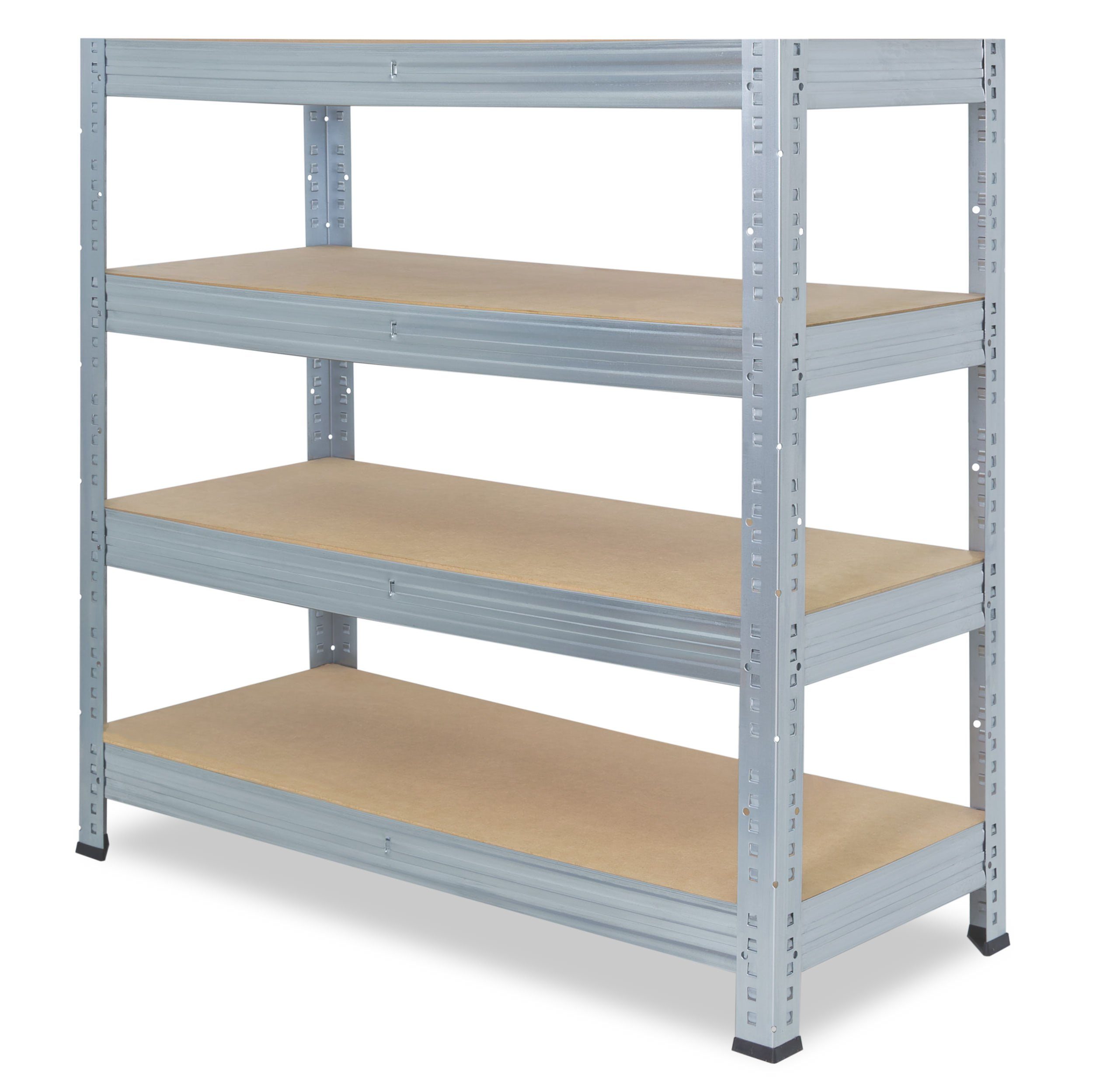 shelfplaza Schwerlastregal PROFI, 115x100x45cm Regal & Böden Metall Garagenregal, 200kg Regale als Lagerregal, mit je Tragkraft, Metallregal Kellerregal, Werkstattregal verzinkt, 4 Steckregal