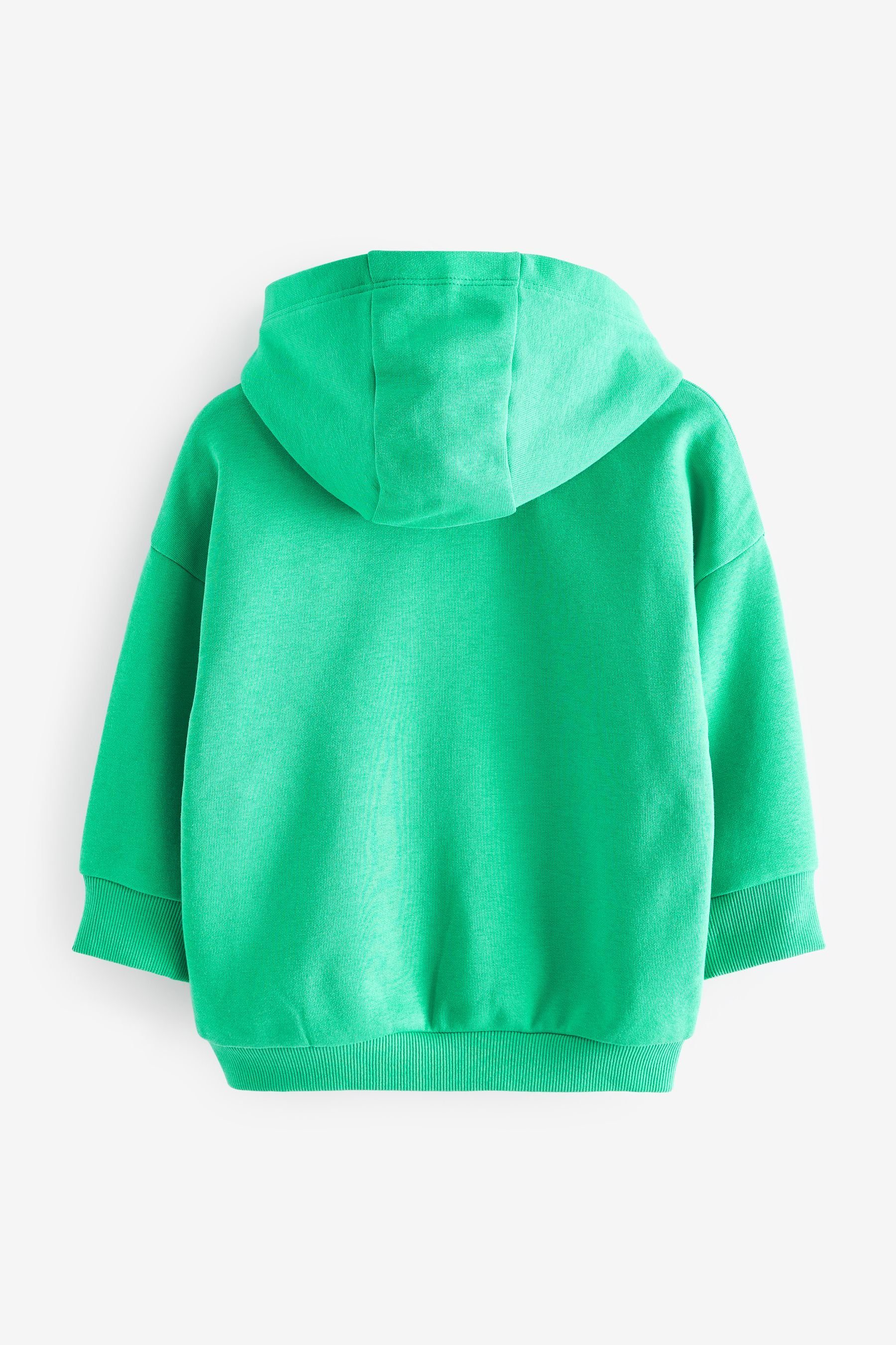 Next Kapuzensweatjacke Reißverschluss Oversize-Kapuzenjacke mit (1-tlg) Green