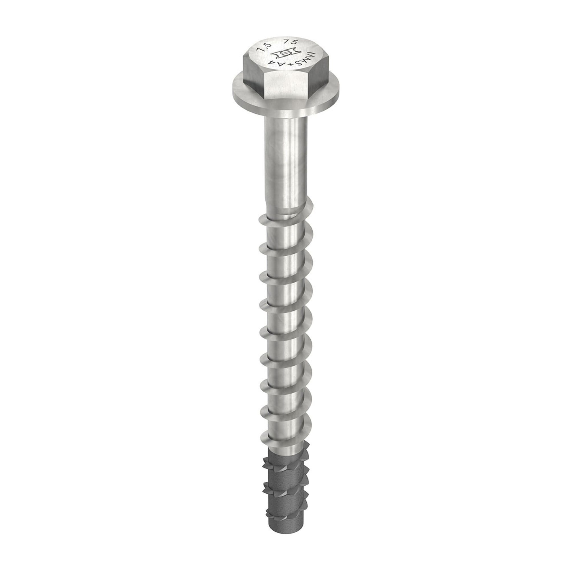 Heco Betonschraube Heco MULTI-MONTI-plus SS A4 7,5 x 105, Sechskantkopf mit Scheibe 50 St