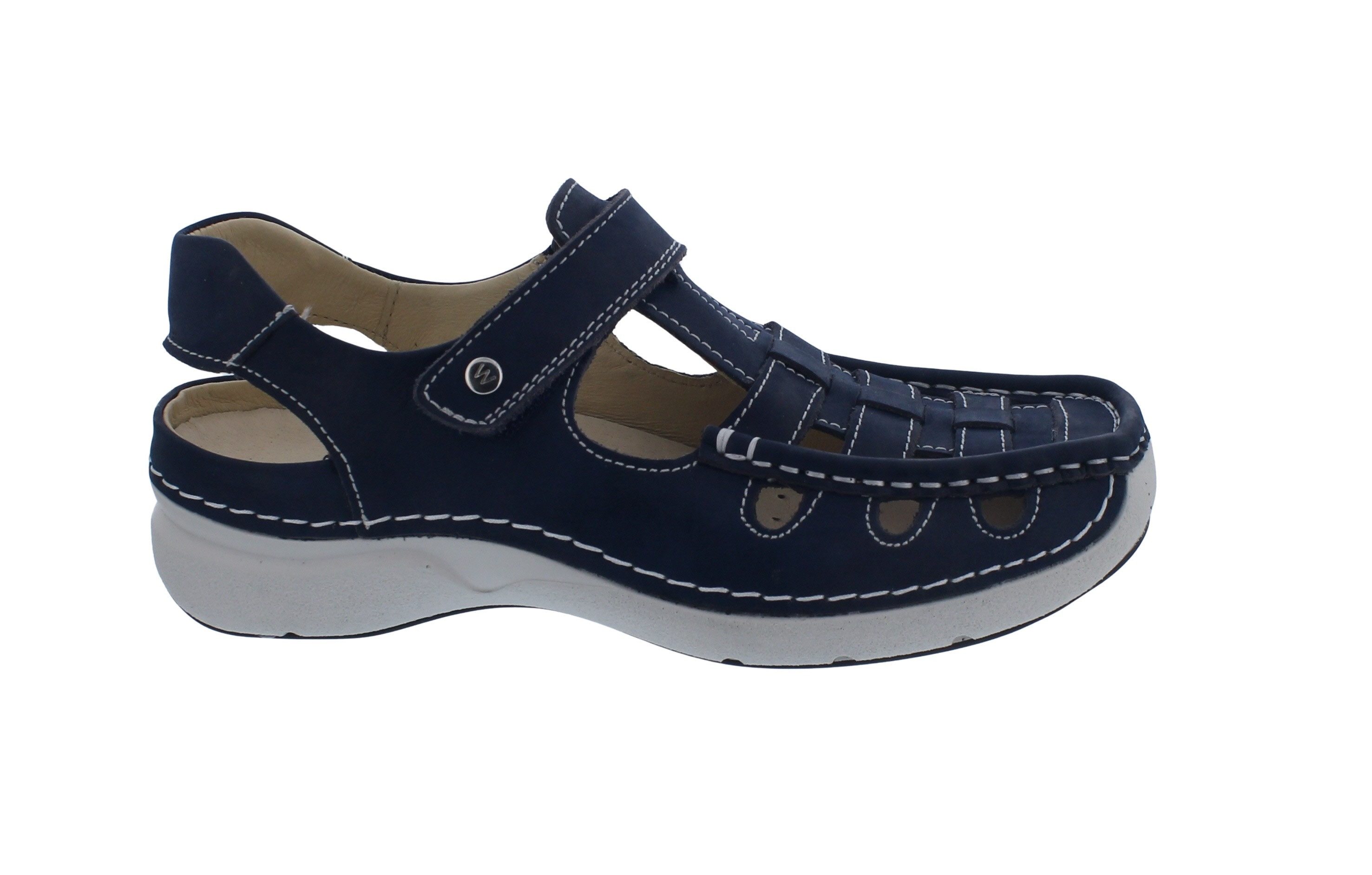 WOLKY Wolky Rolling Sun 0720436-820, Fantastic leather (Glattleder), Denim, Klettschuh