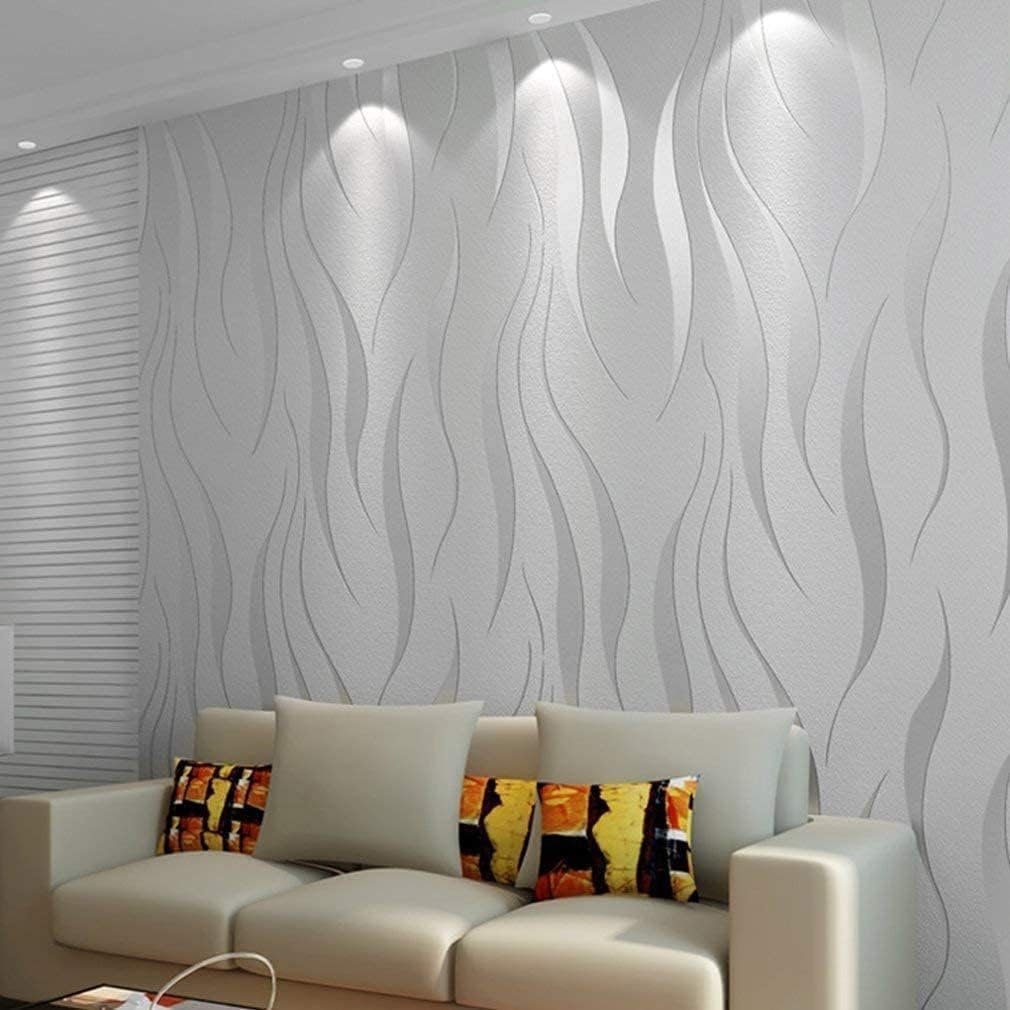 Wallpaper International Moderne, Wasserpflanzen-Muster zggzerg mit Strukturtapete