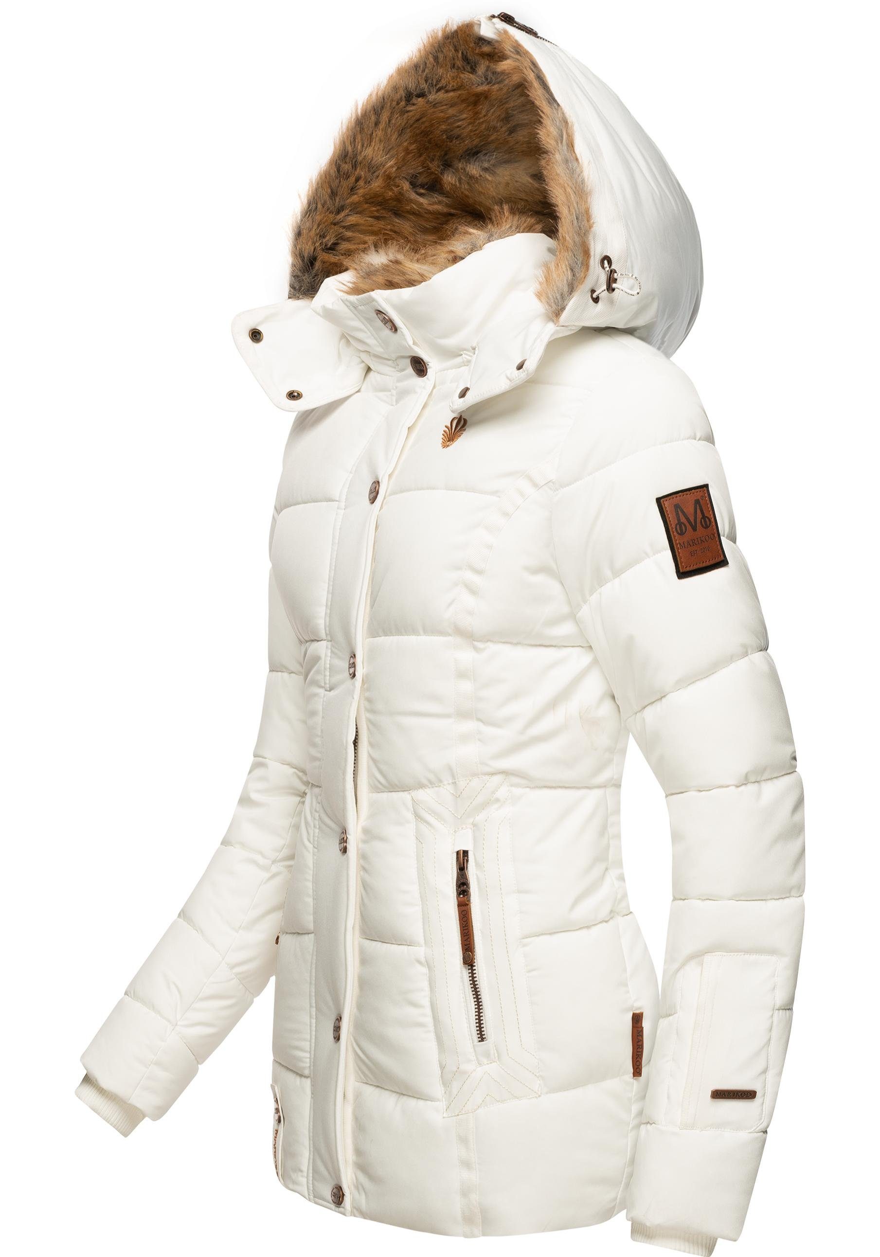 Marikoo Winterjacke Nekoo stylische Damen Steppjacke mit großer Kapuze günstig online kaufen