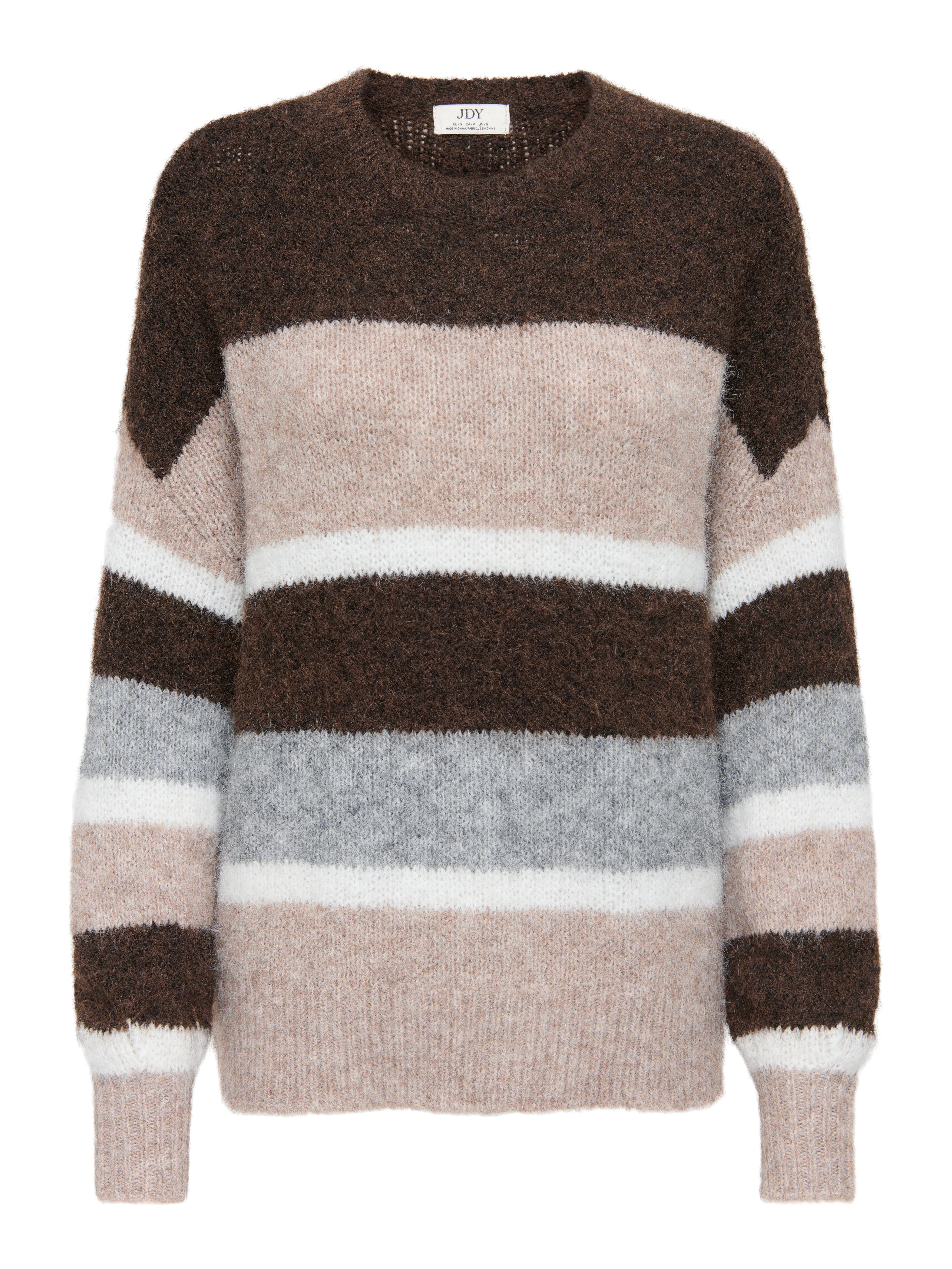 JDY Strickpullover JDYZOEY LIFE L/S ON COLORBLOCK PULL KNT Materialmix