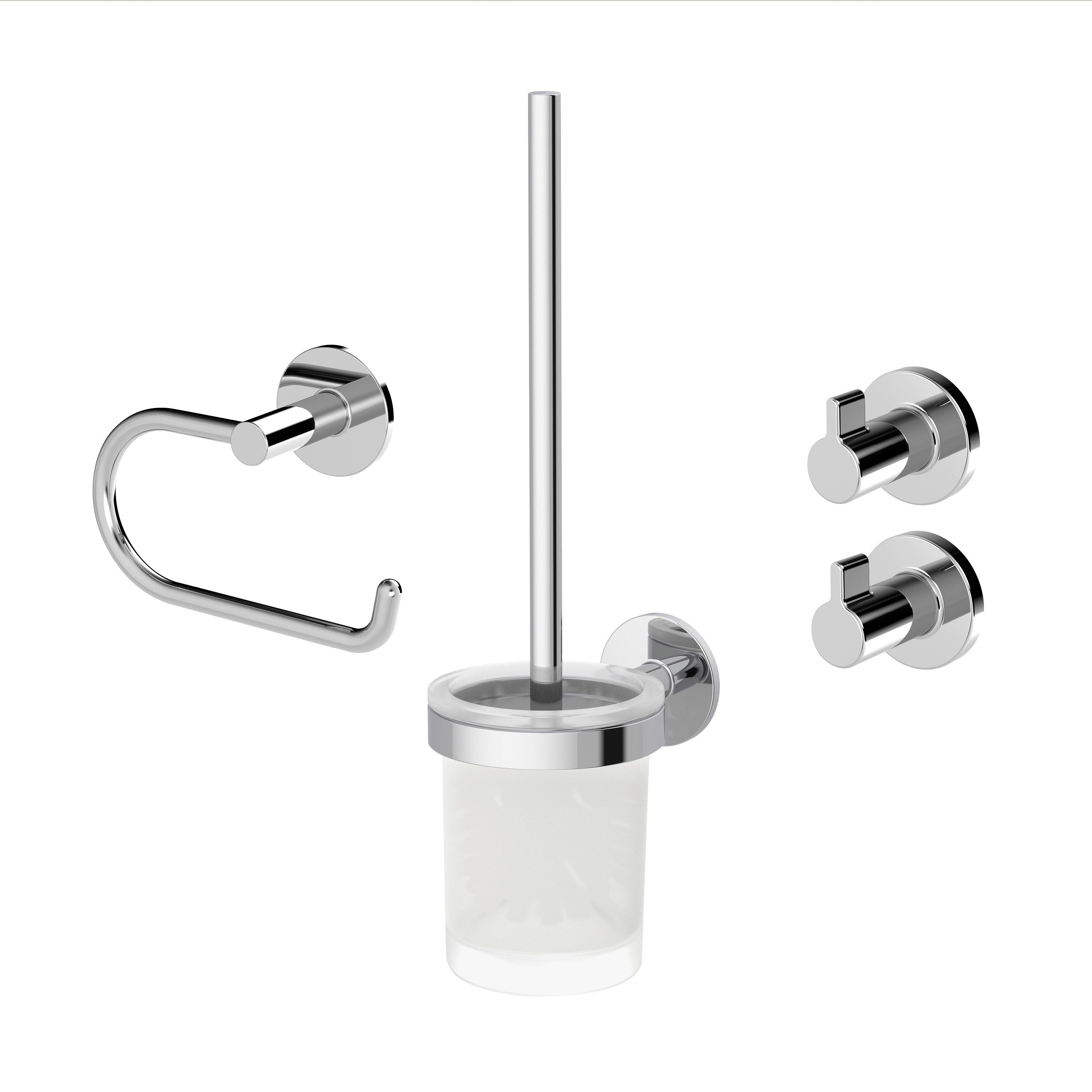 Lenz Badaccessoire-Set HYGGE, 4-teilig, Set mit runden Handtuchhaken