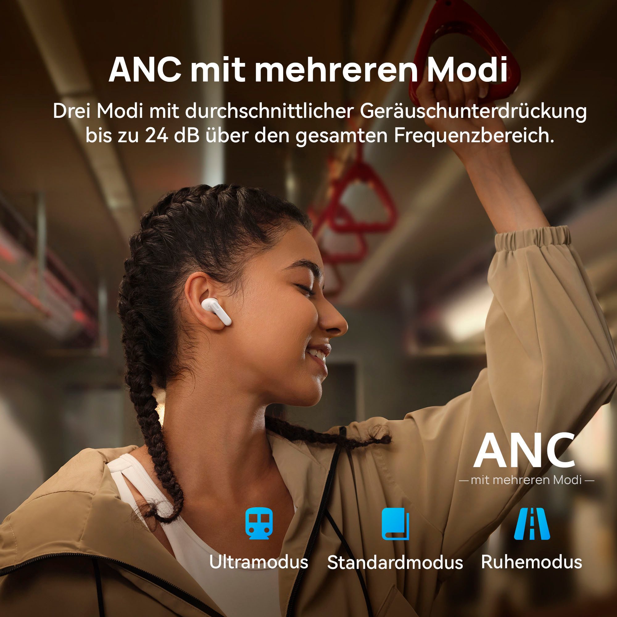 Huawei FreeBuds SE 4 ANC wireless In-Ear-Kopfhörer (Active Noise Cancelling (ANC), Freisprechfunktion, A2DP Bluetooth)