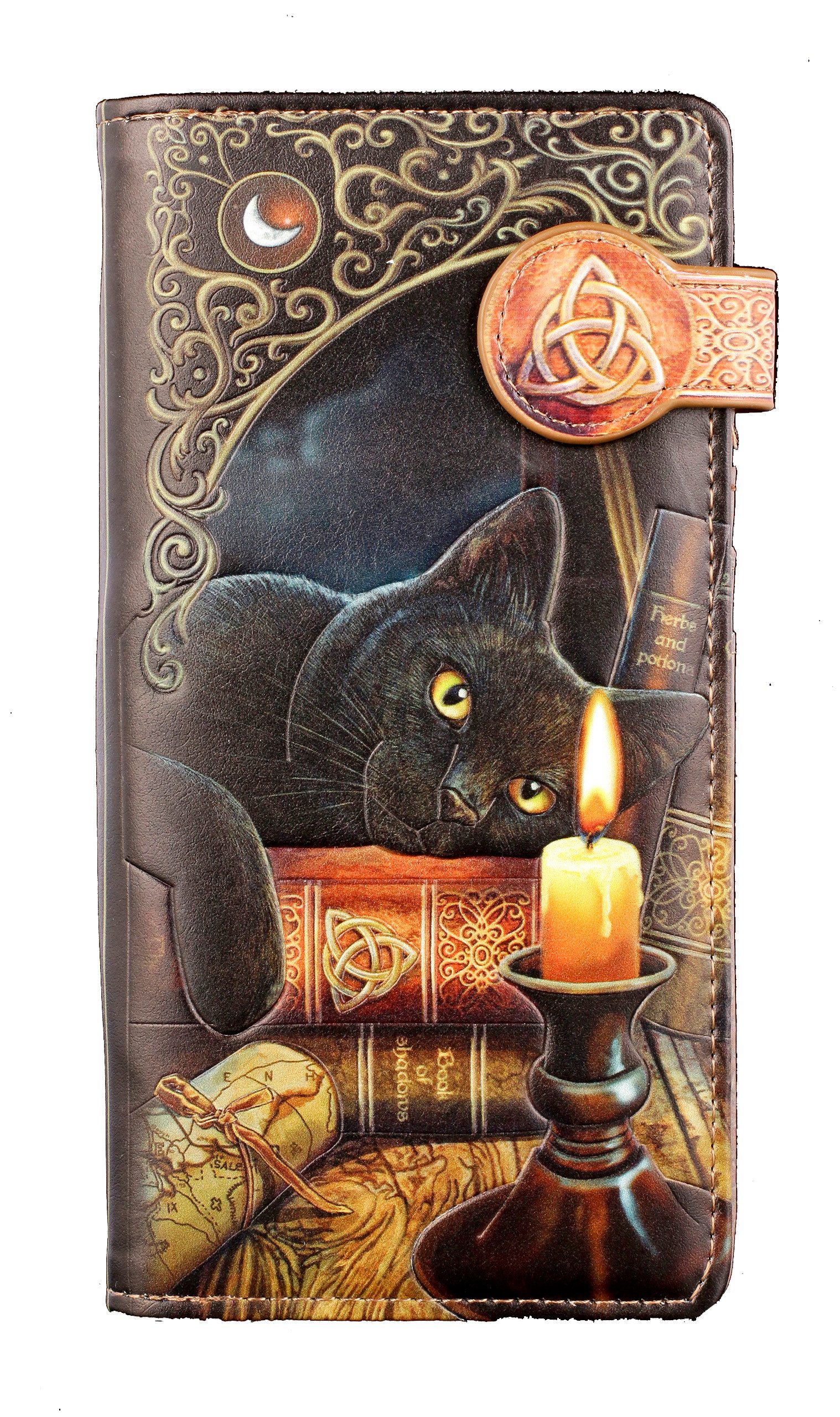 Figuren Shop GmbH Geldbörse Geldbörse mit Katze - Witching Hour - geprägt - Fantasy