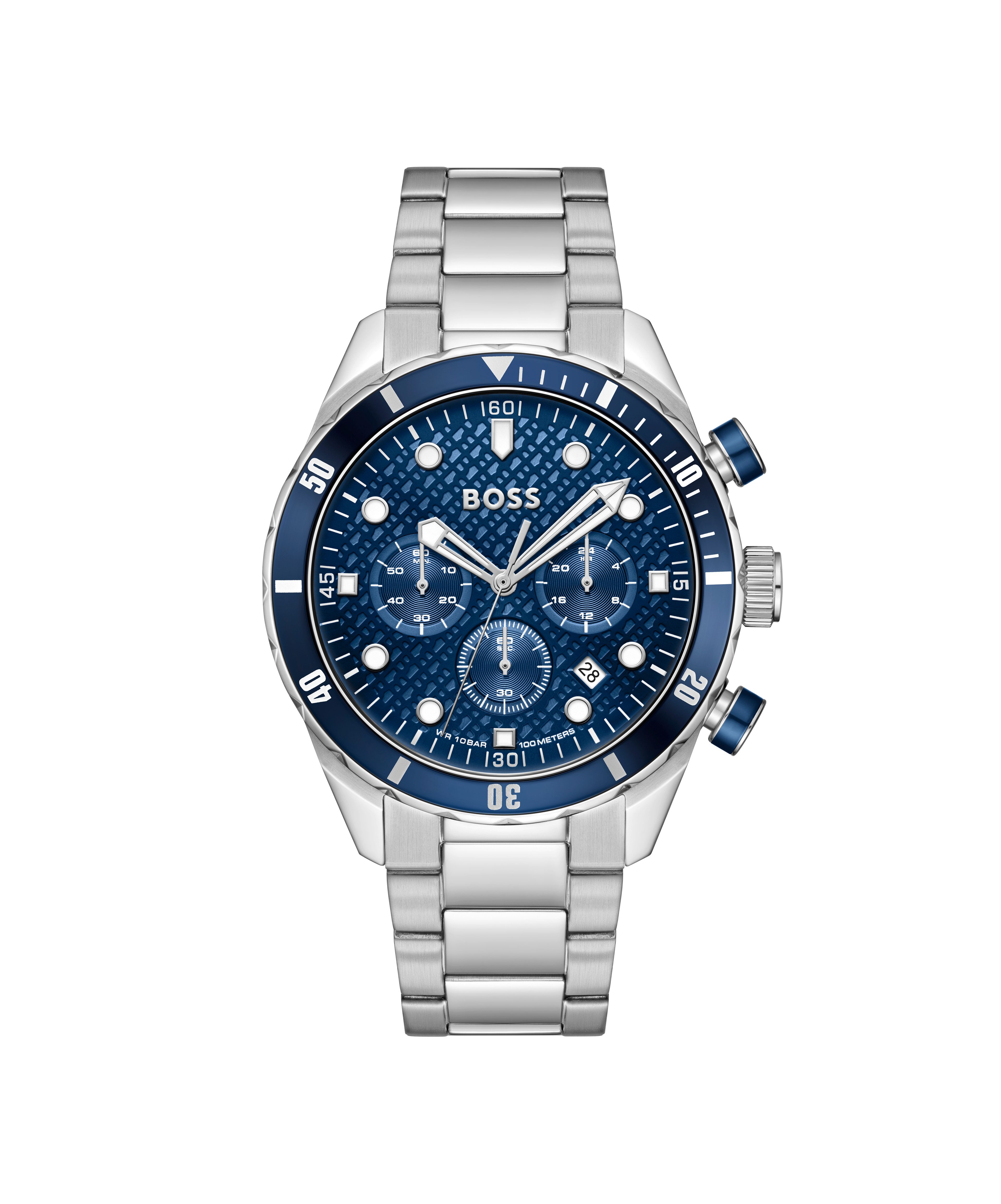 BOSS Chronograph BOSS CHRONOMATIX 1514338, Quarzuhr, Armbanduhr, Herrenuhr, Edelstahlarmband, analog, Tag
