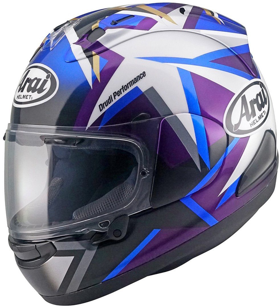 Arai Motorradhelm RX-7V Evo MVK Stars Helm, vorbereitet für Kommunikationssystem,Notfallsystem-Polsterung (EQ