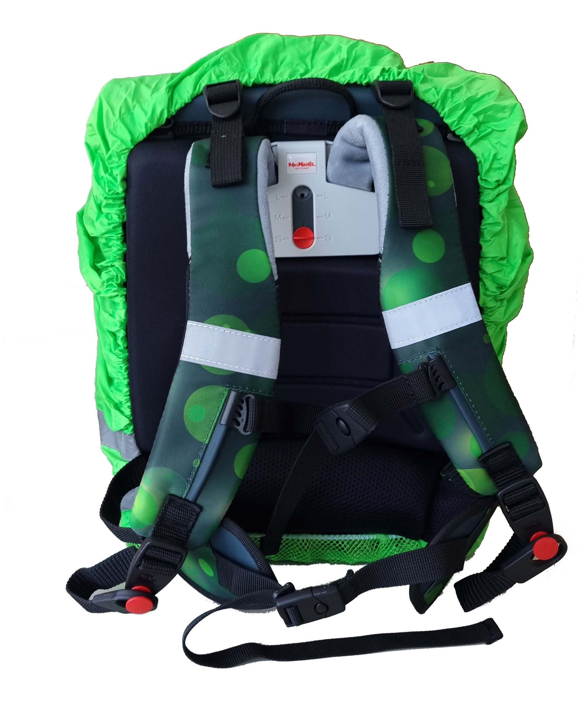 McNeill Rucksack-Regenschutz Regenhaube für McNeill Schulranzen, grün