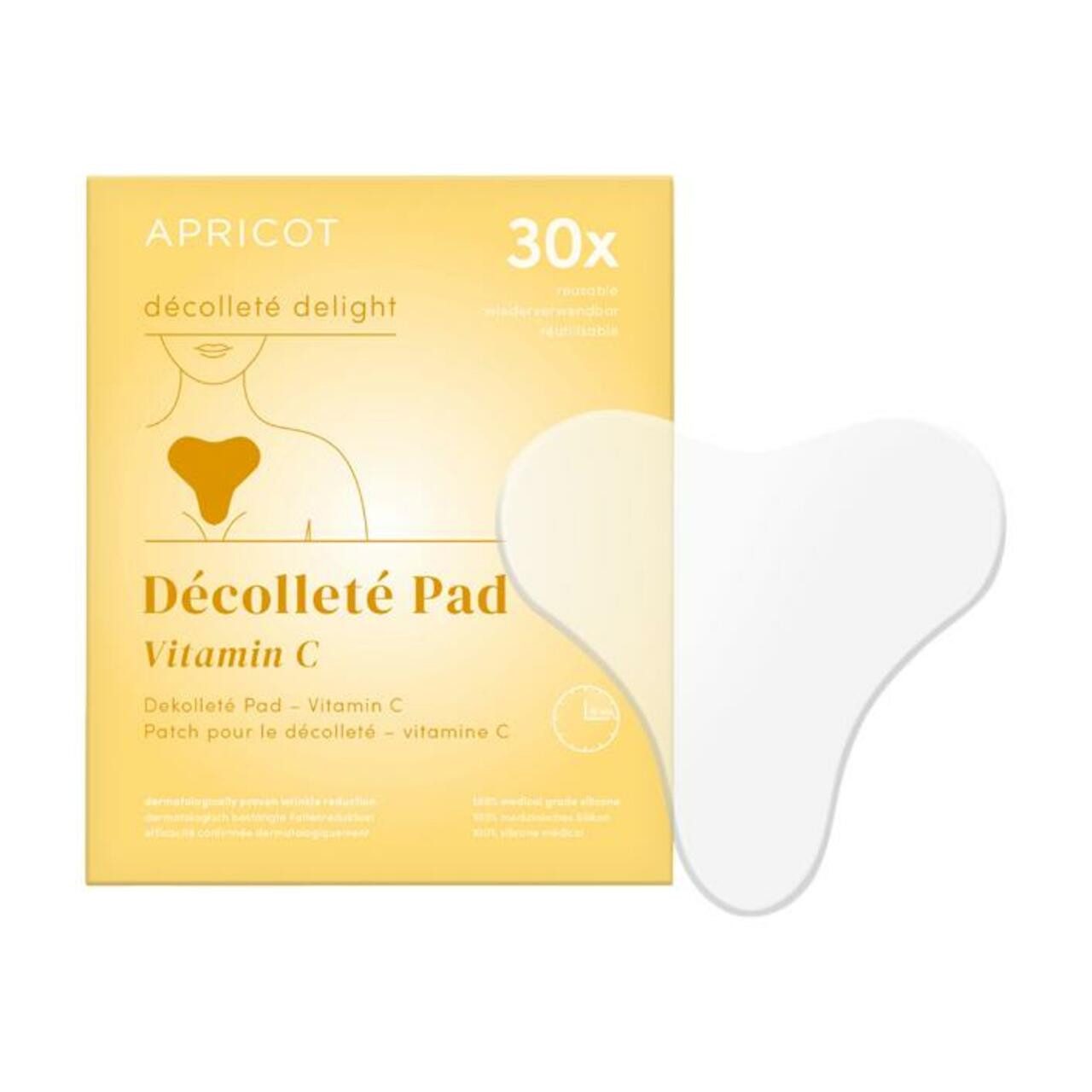 APRICOT Beauty Dekolletee-Maske WiedervWierverwendbares Decolleté Pad Vitamin C “décolleté delight” au