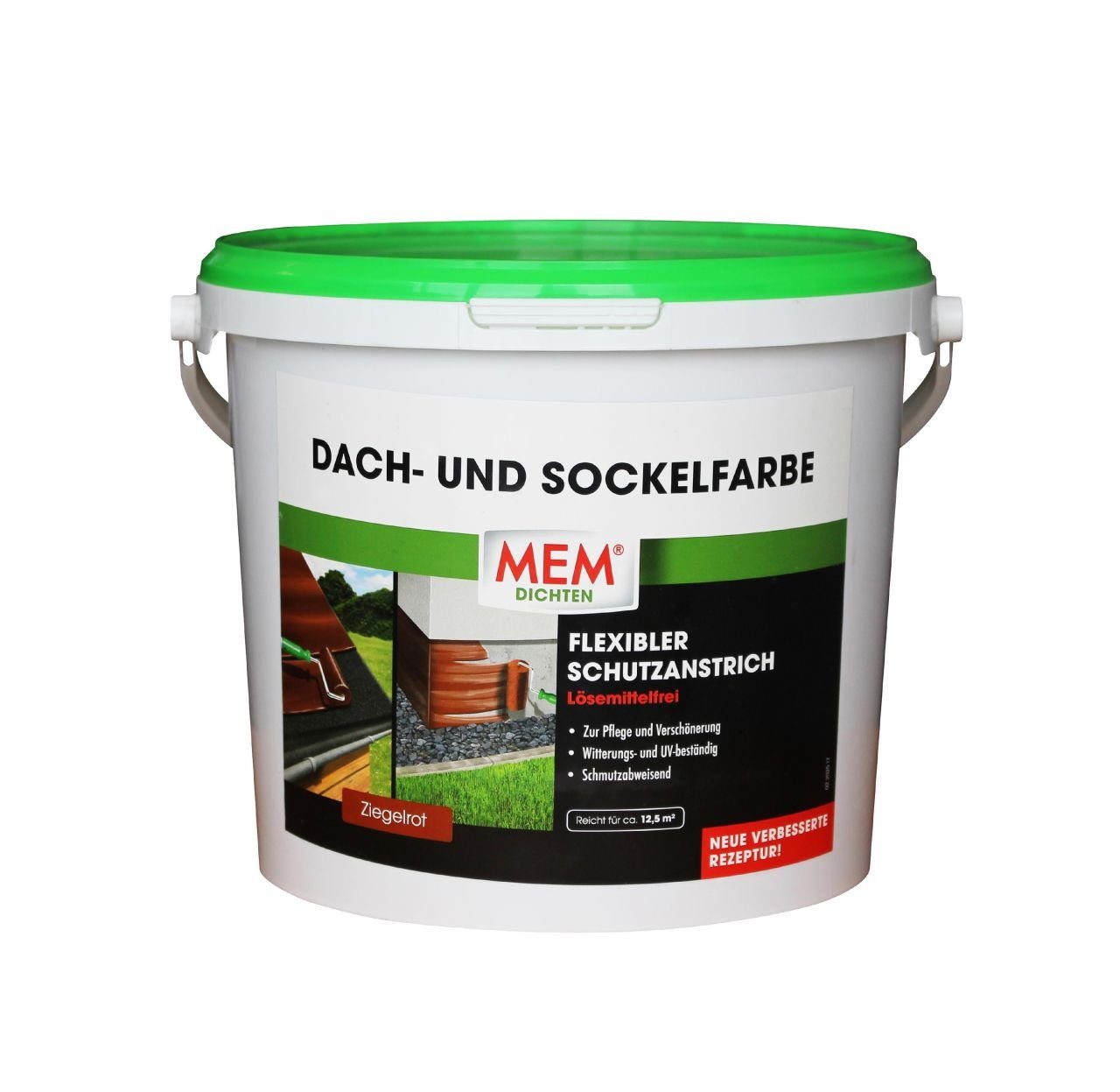 MEM Bauchemie Dichtungsband MEM Dach- und Sockelfarbe 5 kg ziegelrot | Fensterdichtungen und Türdichtungen
