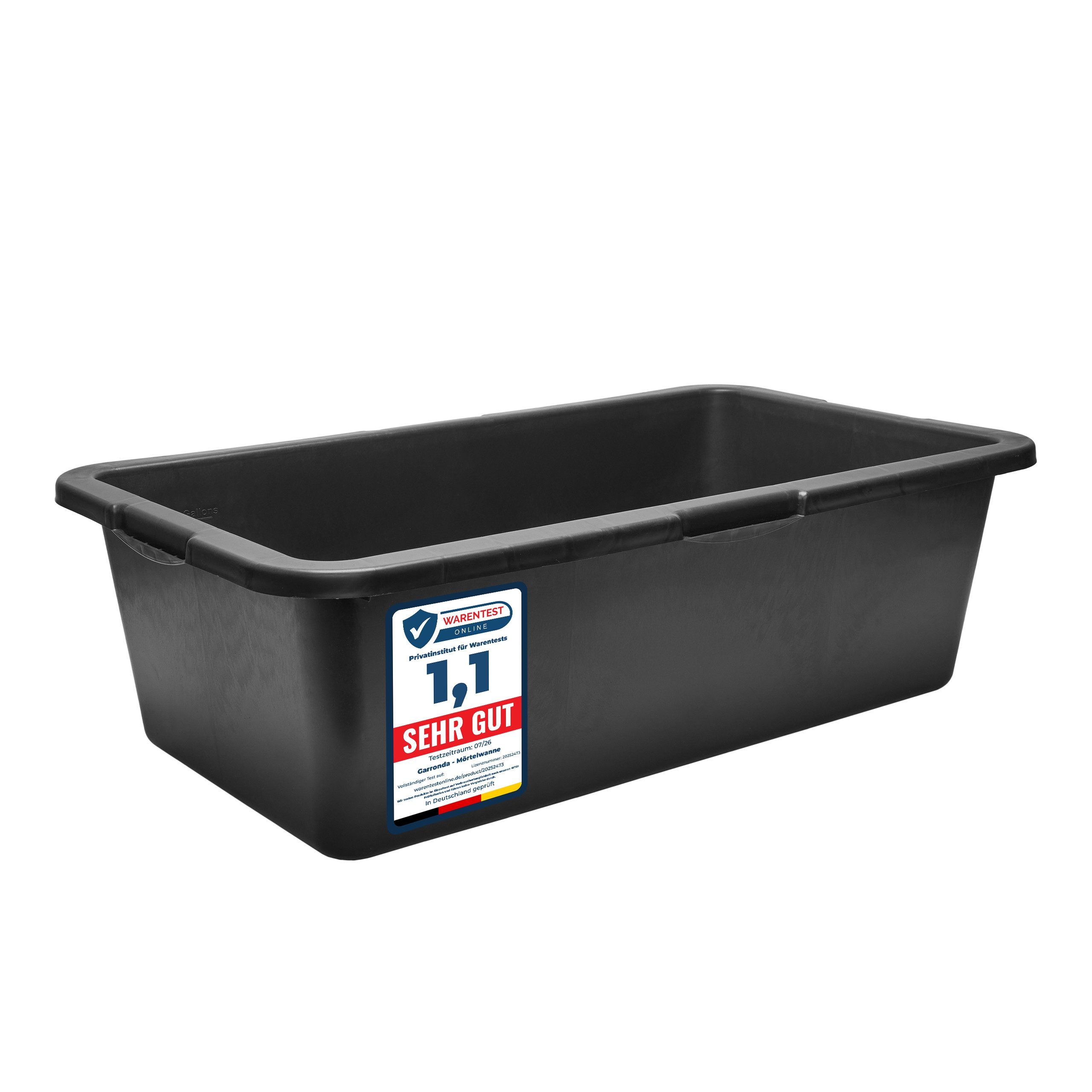 Garronda Mörtelkasten Rechteckig Mörtelkübel Kunststoffwanne stabile Maurerkübel GD-0169, (1-tlg., 1), Mischen von Beton, Mörtel, Gips, Kleber, Sand, Erde, Wasser, Schutt