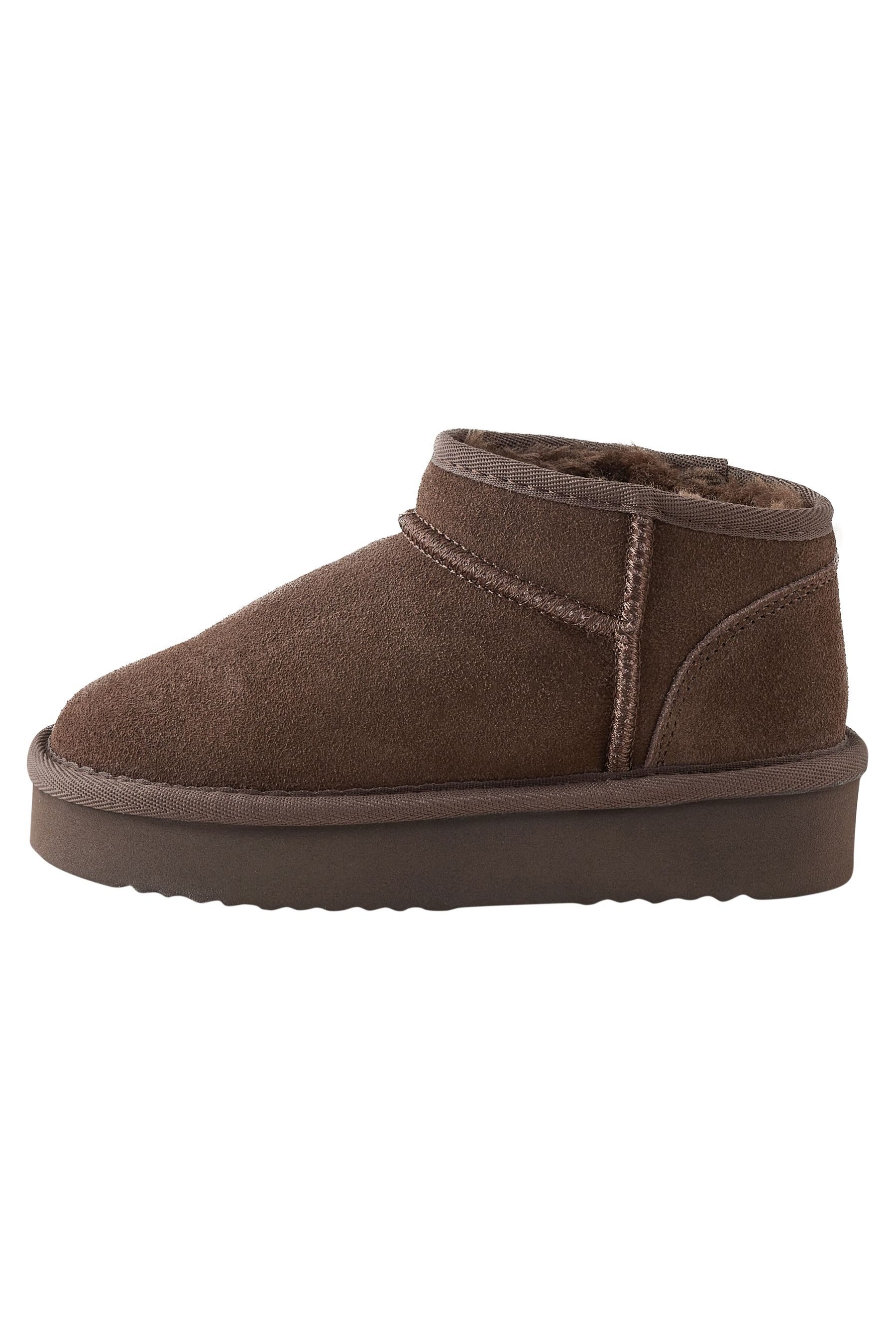 Next Mini-Schlupfstiefel Veloursleder, weite Passform Slipper