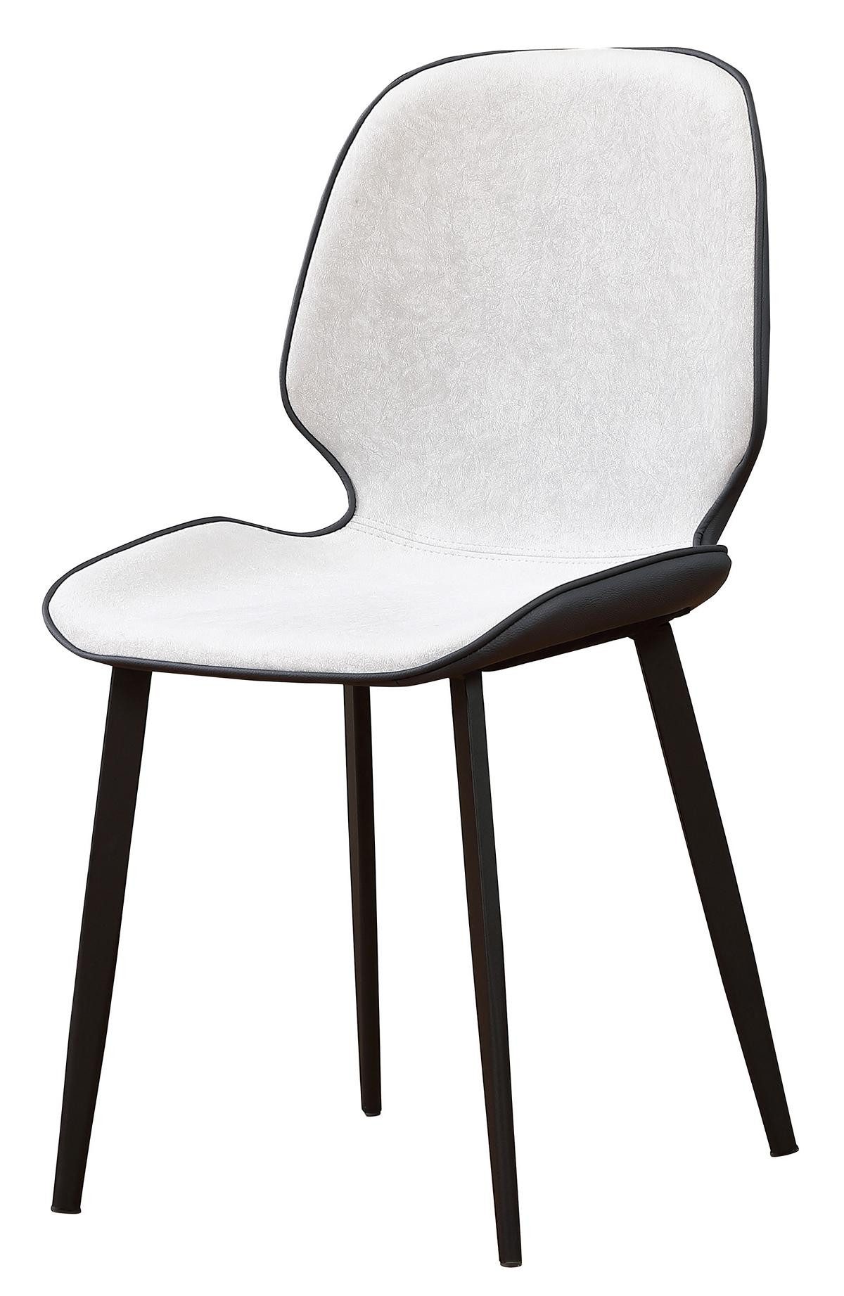 JVmoebel Esszimmerstuhl Polsterstuhl in Weiß und Schwarz aus Kunstleder mit modernem Design, Made in Europa