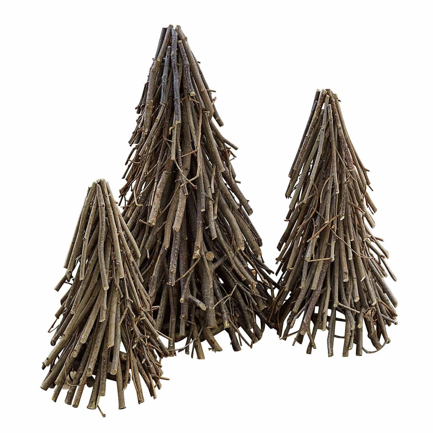 Mirabeau Künstlicher Weihnachtsbaum Deko-Baum 3er Set Orilev braun, none