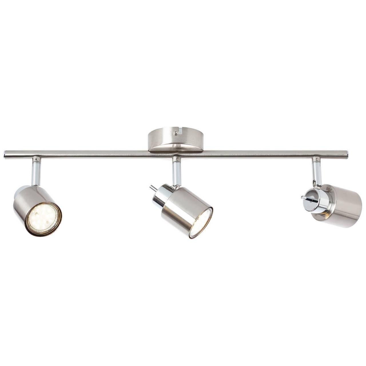 Brilliant Deckenleuchte Andres, Lampe Andres 3x 10W, Spotrohr nickel/chrom PAR51, GU10, geeigne 3flg