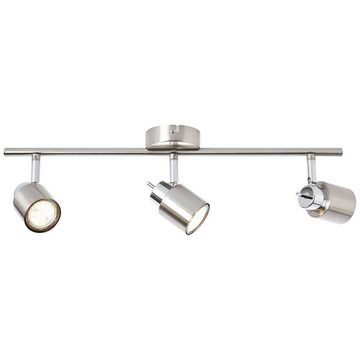 Brilliant Deckenleuchte Andres, Lampe Andres Spotrohr 3flg nickel/chrom 3x PAR51, GU10, 10W, geeigne