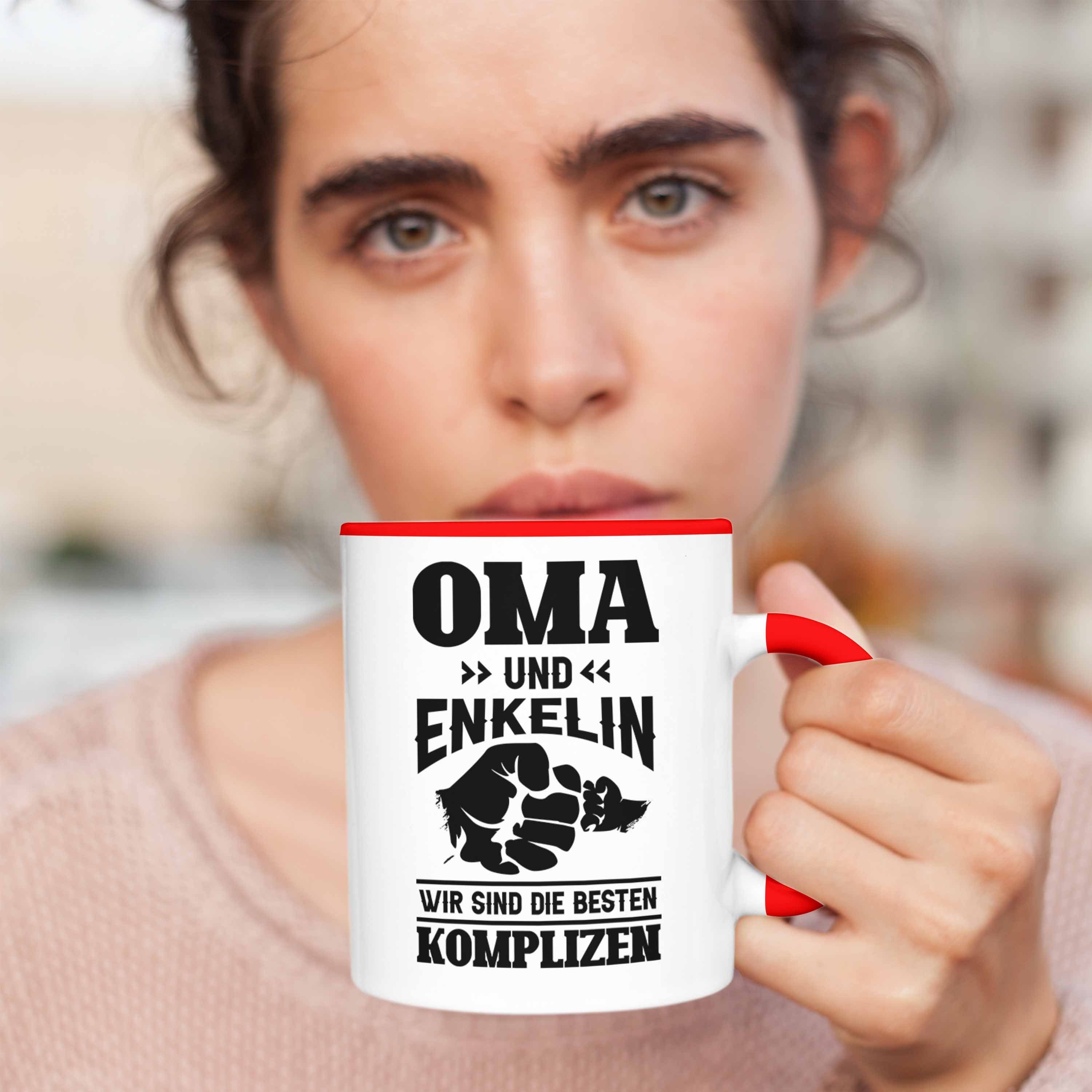 Rot Lustiger Tasse Oma Muttertag Trendation Spruch Oma und Geschenk Geschenk Tasse Enkelin