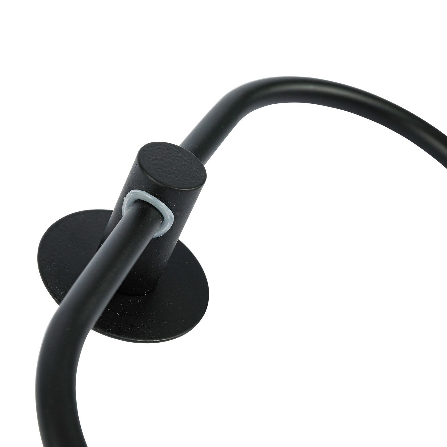 Testrut Handtuchring NERO, 20,5 x 5,3 cm, Schwarz, Edelstahl, Selbstklebend ohne Bohren