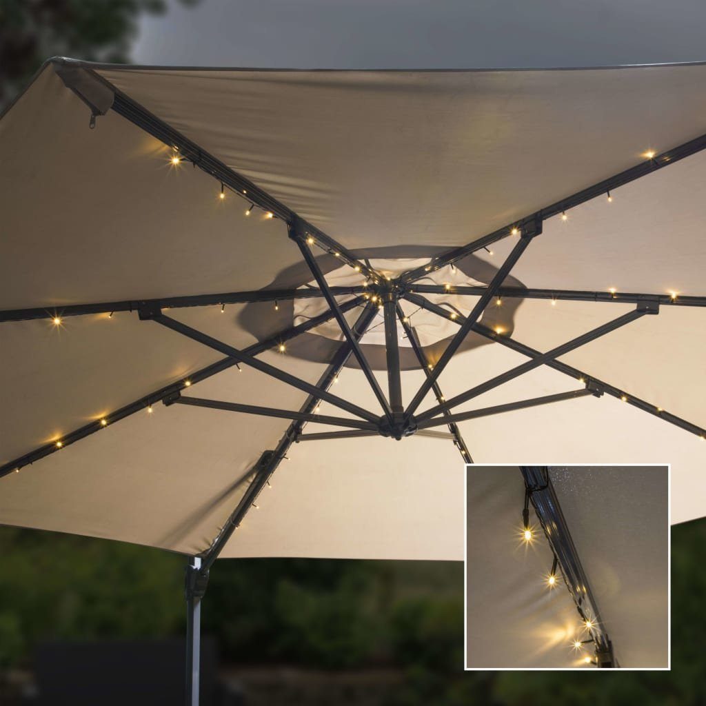 HI Außen-Wandleuchte Solar-LED-Lichterkette für Sonnenscrme 130 cm