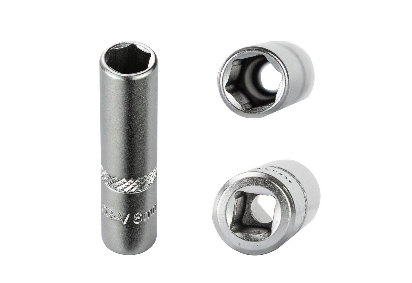 Thumbnail - DEMA Stecknuss Stecknuss Sechskant 8mm 6 Kant 1/4" lang (CR-V)