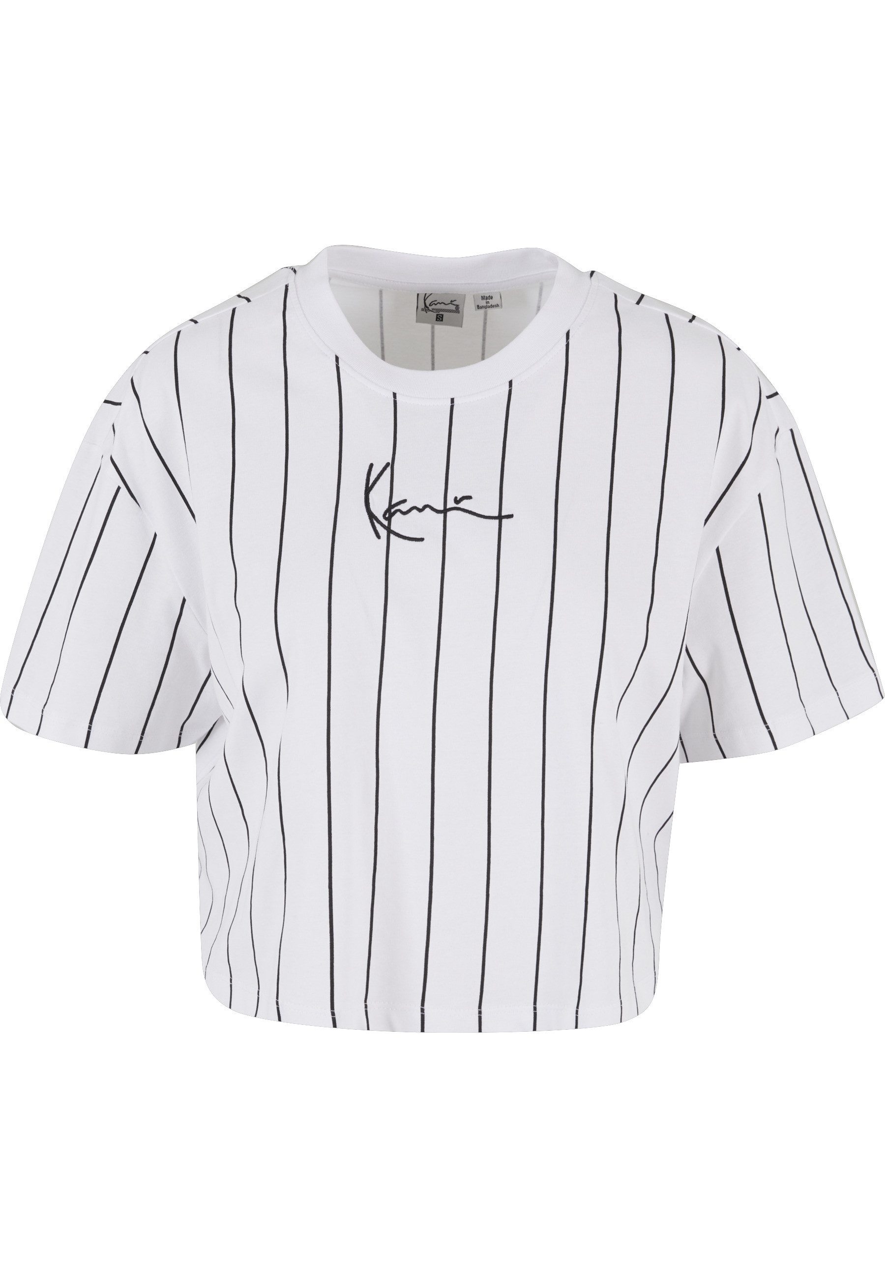 Karl Kani T-Shirt Karl Kani Damen Small Signature Essential Pinstripe Crop Tee (1-tlg)