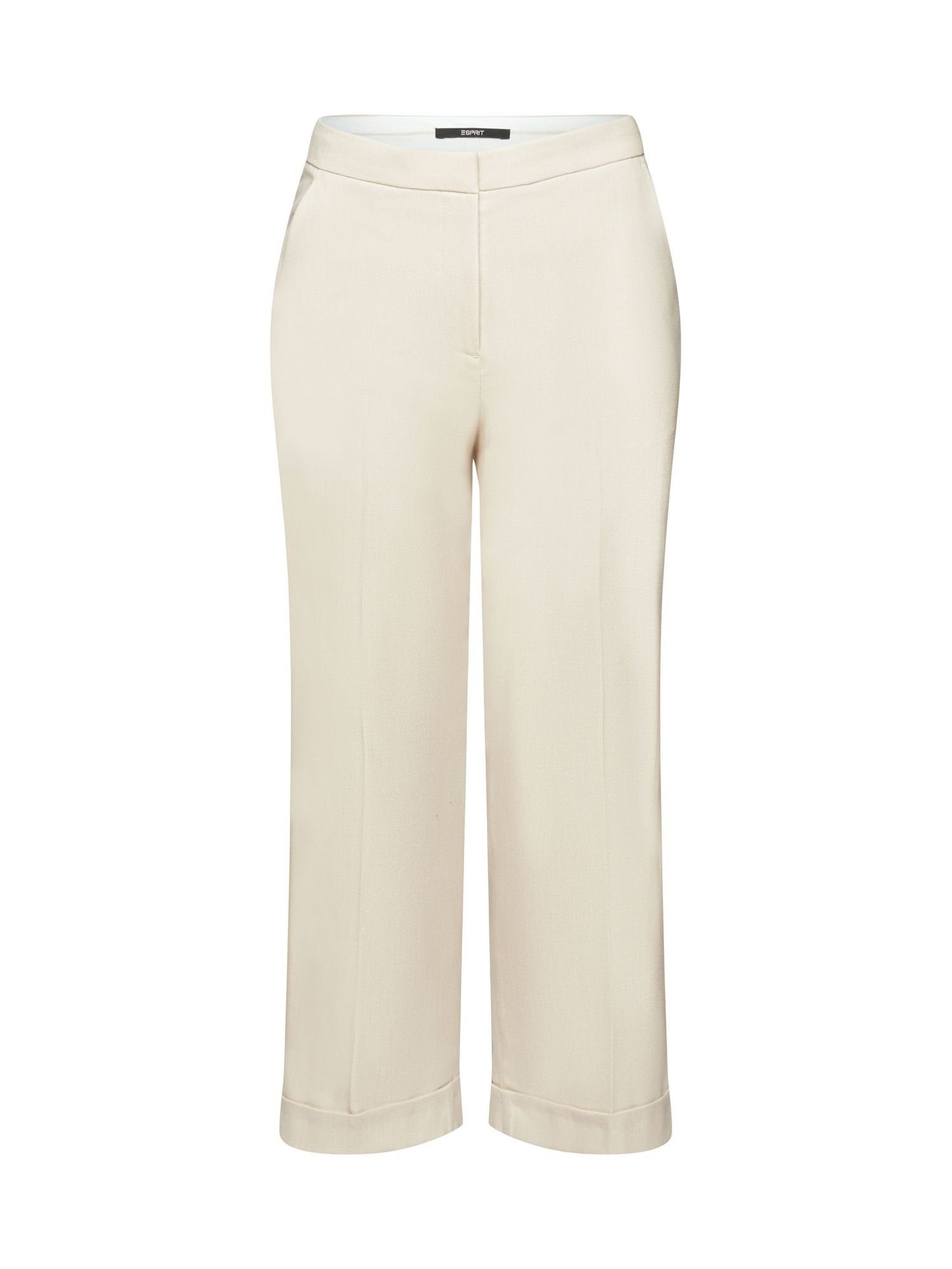 Esprit Collection 7/8-Hose Elegante Cropped-Hose mit hohem Bund