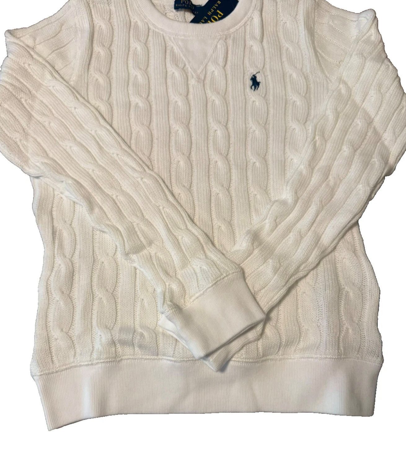 Polo Ralph Lauren Strickpullover Zopfmuster Pullover Slim Fit sofortige Authentifizierung über einen QR-Code
