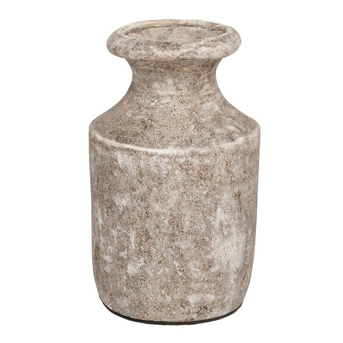 LebensWohnArt Dekovase Deko-Vase OREOL Antik-Creme-Washed ca. H29cm